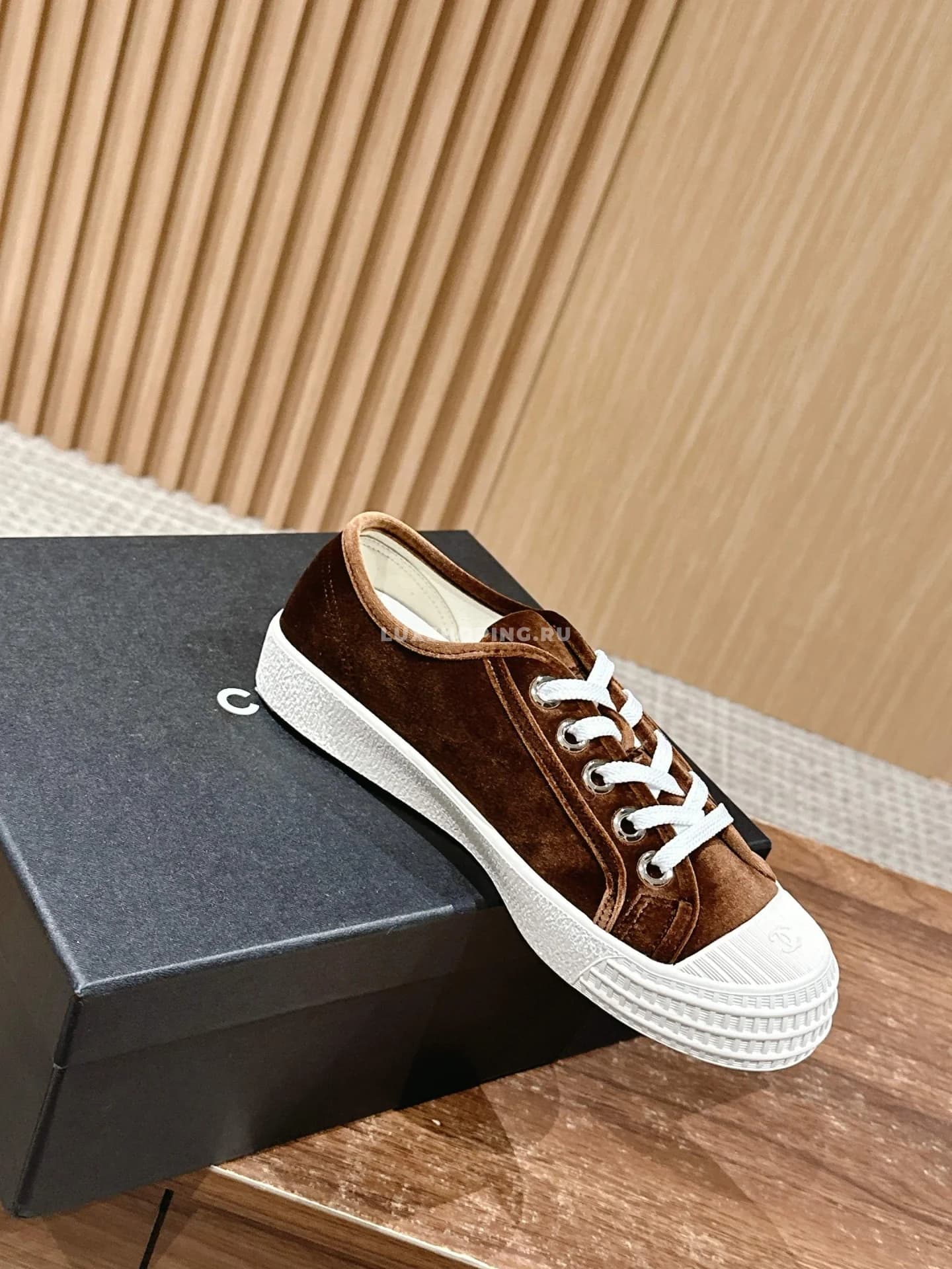 Кеды Chanel в ретро-стиле коричневые - фото 2