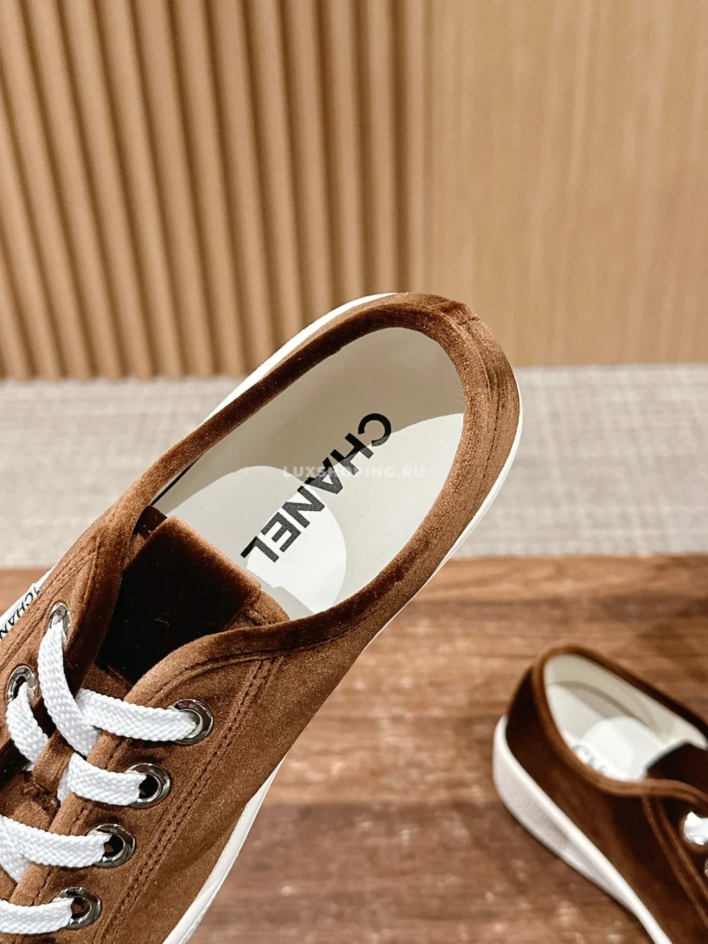Кеды Chanel в ретро-стиле коричневые - фото 6