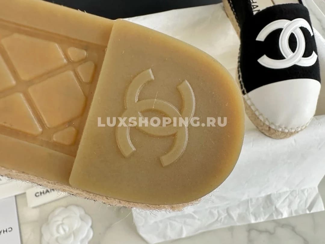 𝐂𝐡𝐚𝐧𝐞𝐥 эспадрильи черные с белым - фото 11