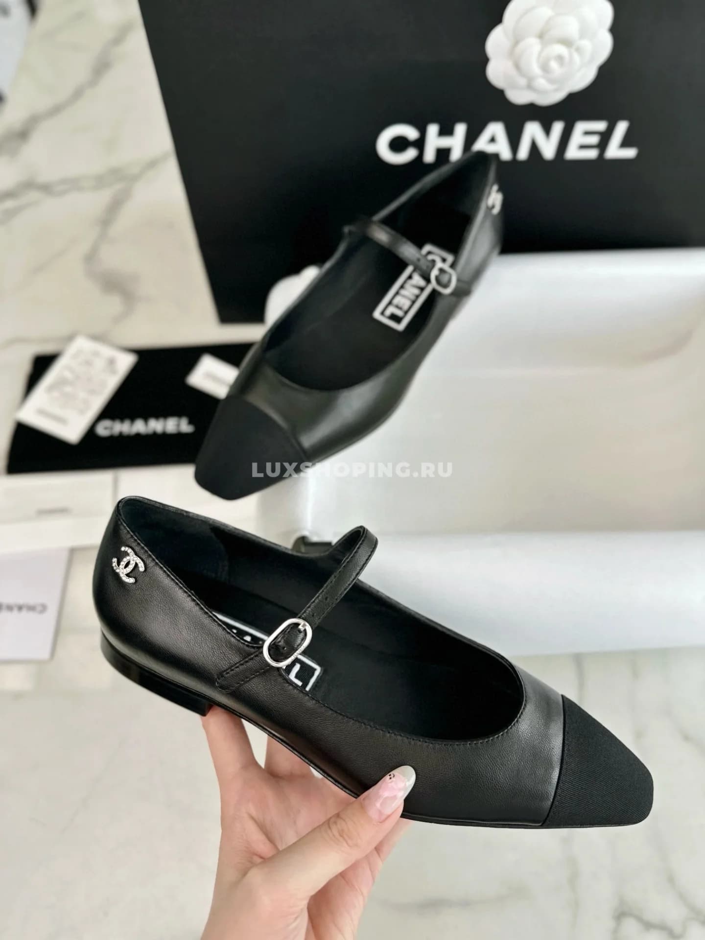 Chanel Ballet Black балетки серные - фото 7