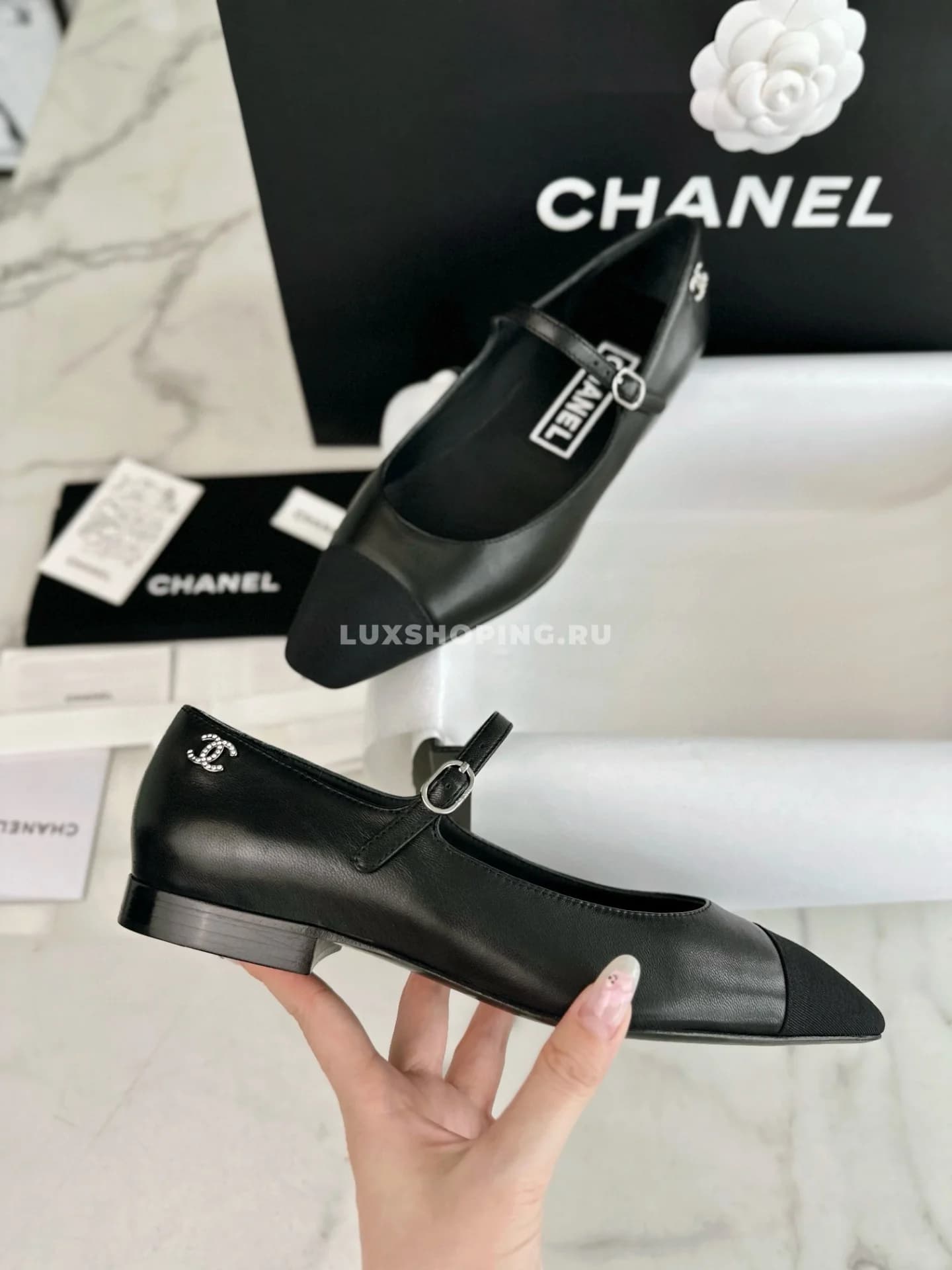 Chanel Ballet Black балетки серные - фото 8