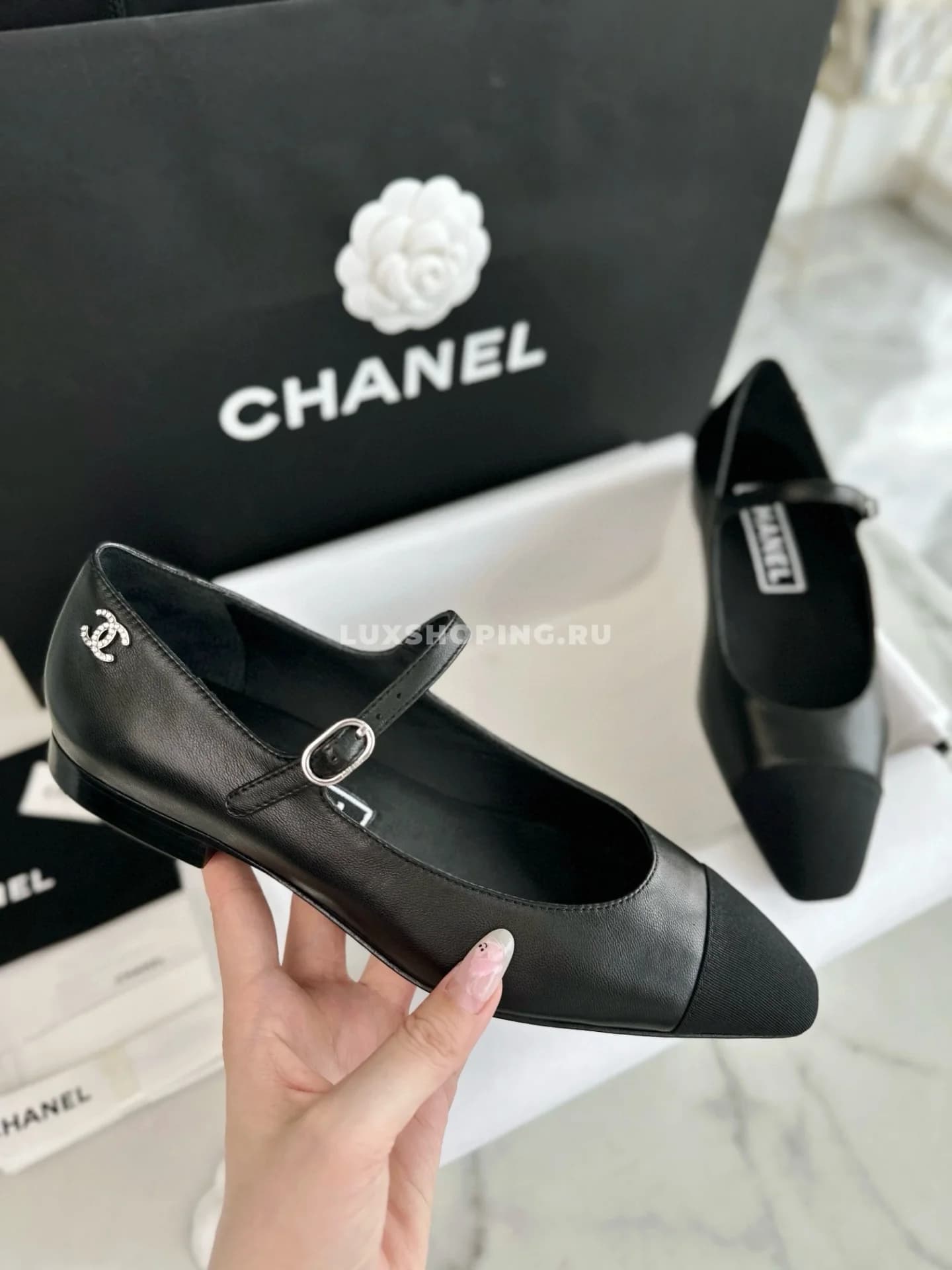 Chanel Ballet Black балетки серные - фото 9