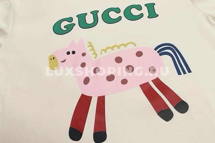 GUCCI Хлопковая футболка /823Б - фото 5