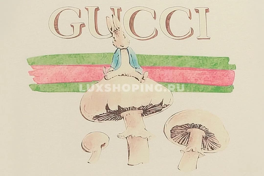 GUCCI Хлопковая футболка /887Б - фото 2