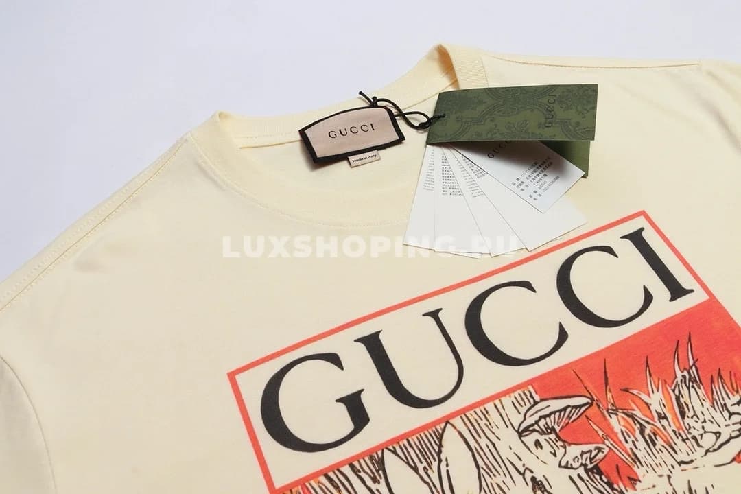 GUCCI Хлопковая футболка /889Б - фото 2