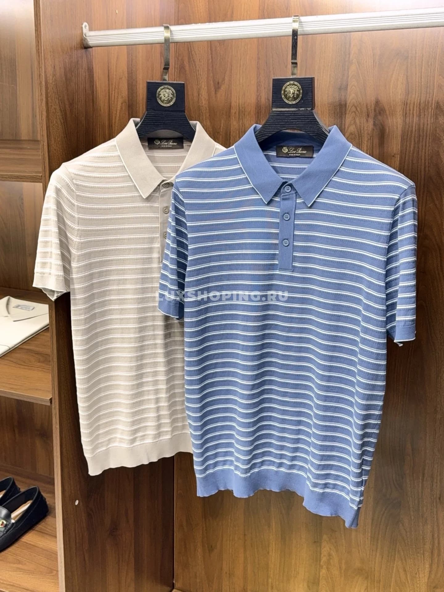 Loro piano поло в полоску с шелком - фото 4