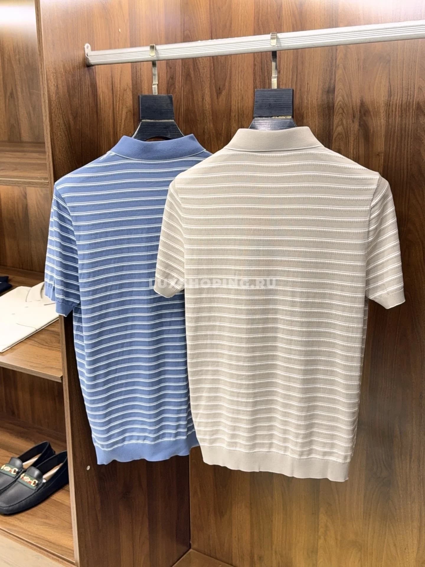 Loro piano поло в полоску с шелком - фото 5