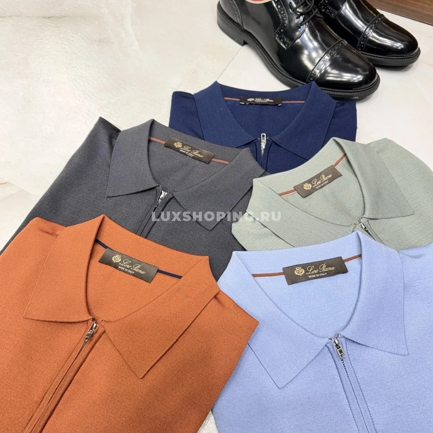 Loro piano поло с шелком - фото 9