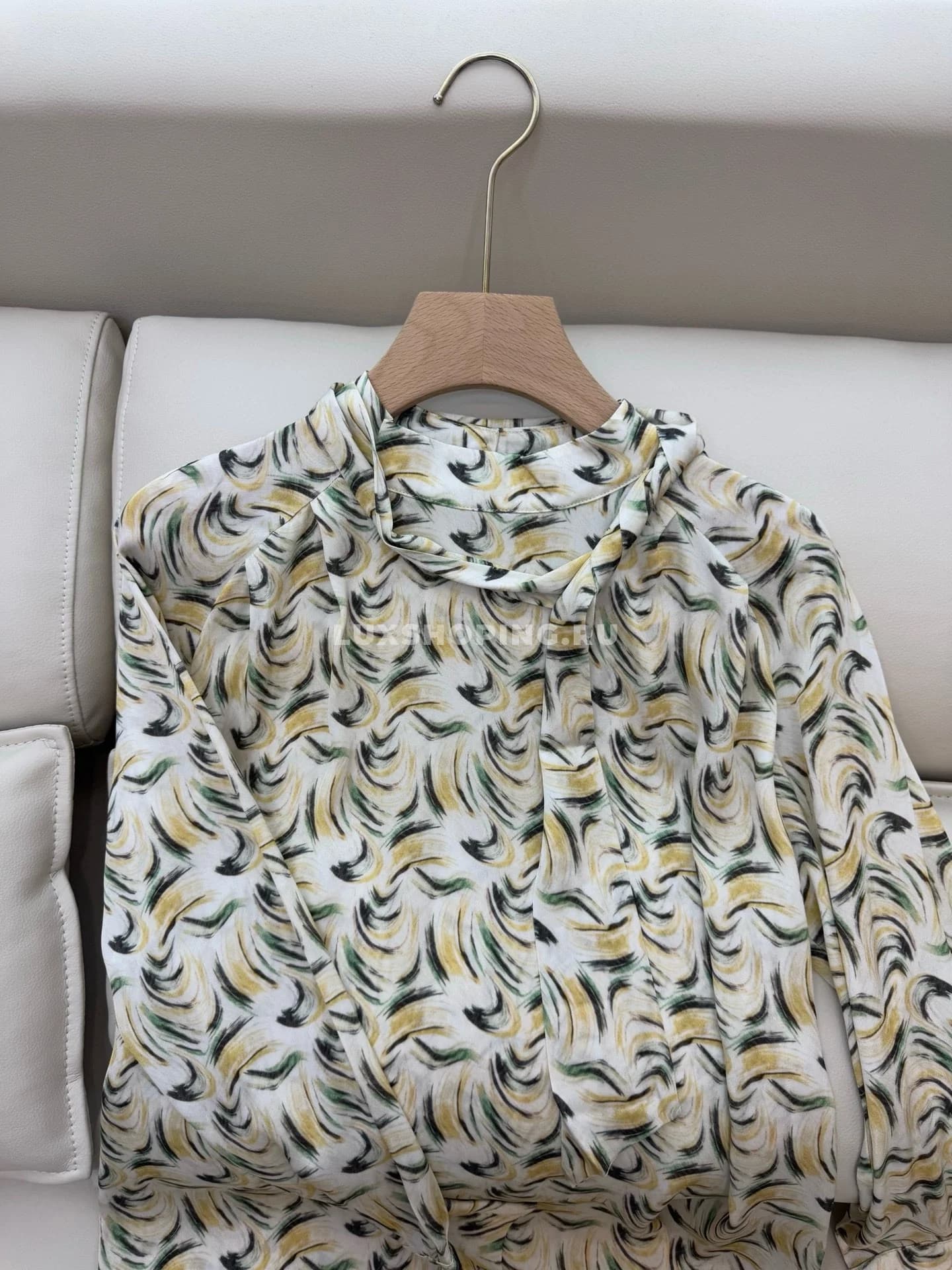 Chloe Блуза с длинными рукавами и принтом в ленточном стиле - фото 6