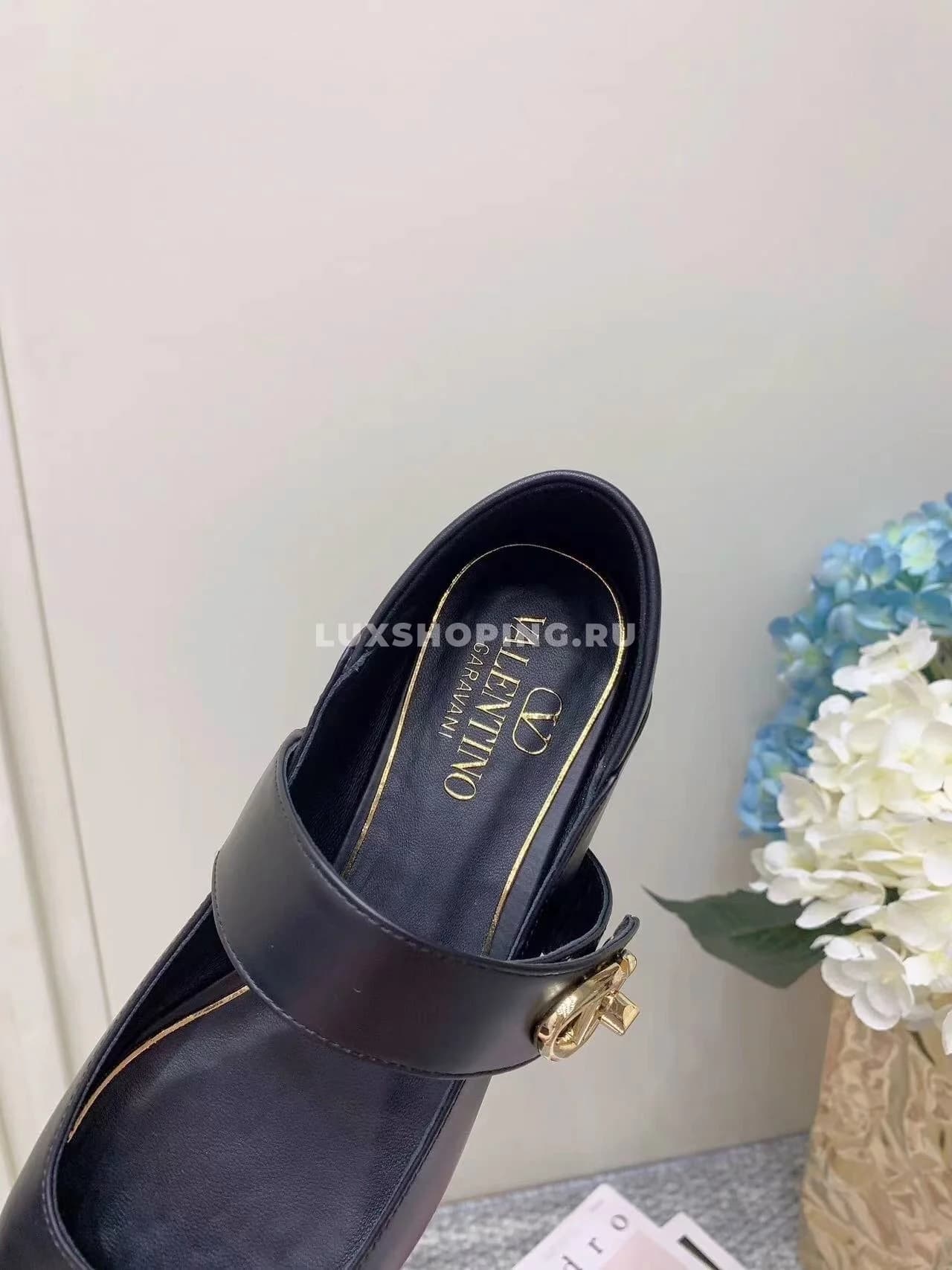 Балетки Valentino Мэри Джейн, закрытые черные - фото 2