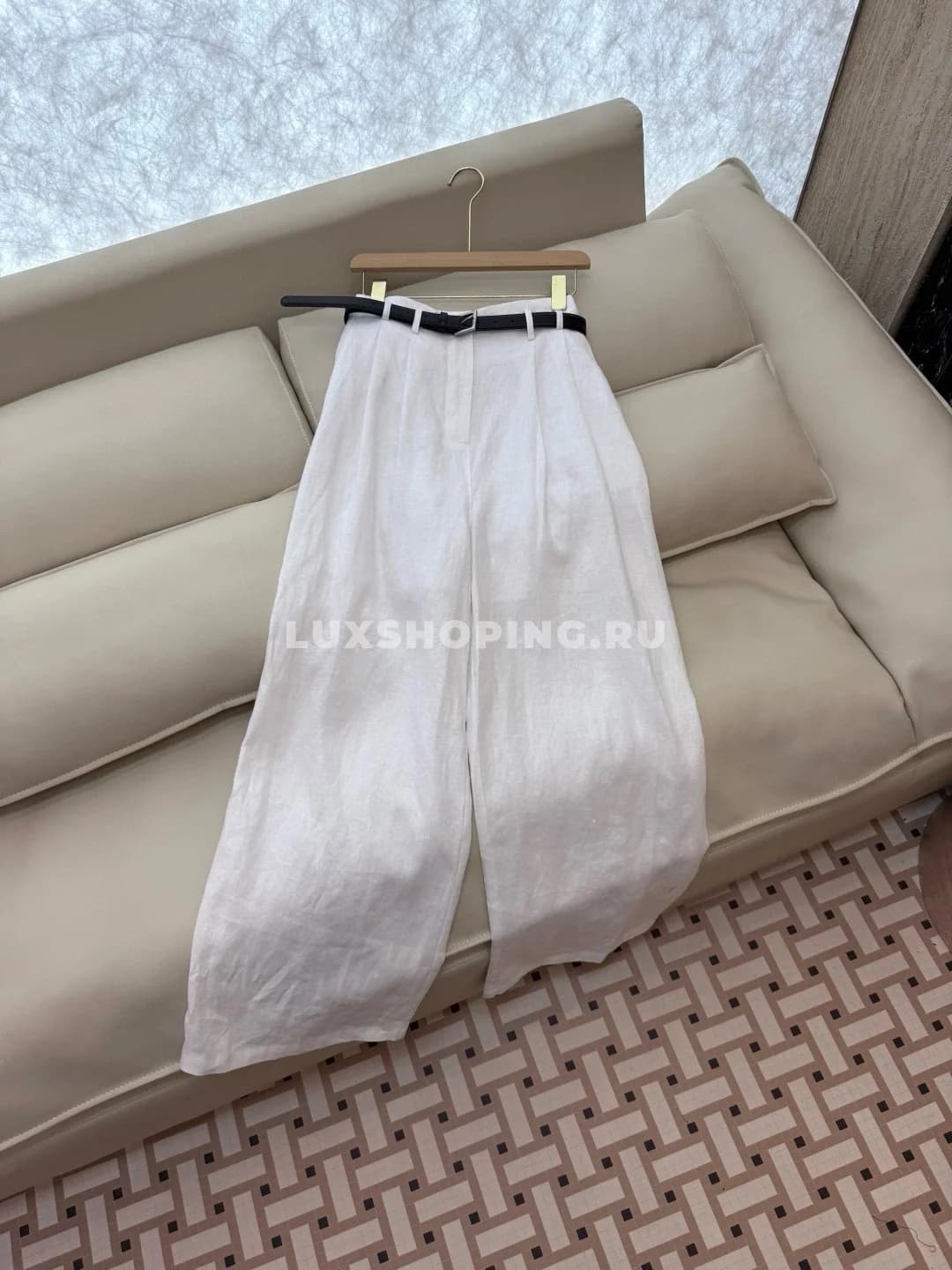 Zimmermann льняной костюм с длинными рукавами и широкими брюками белый - фото 6