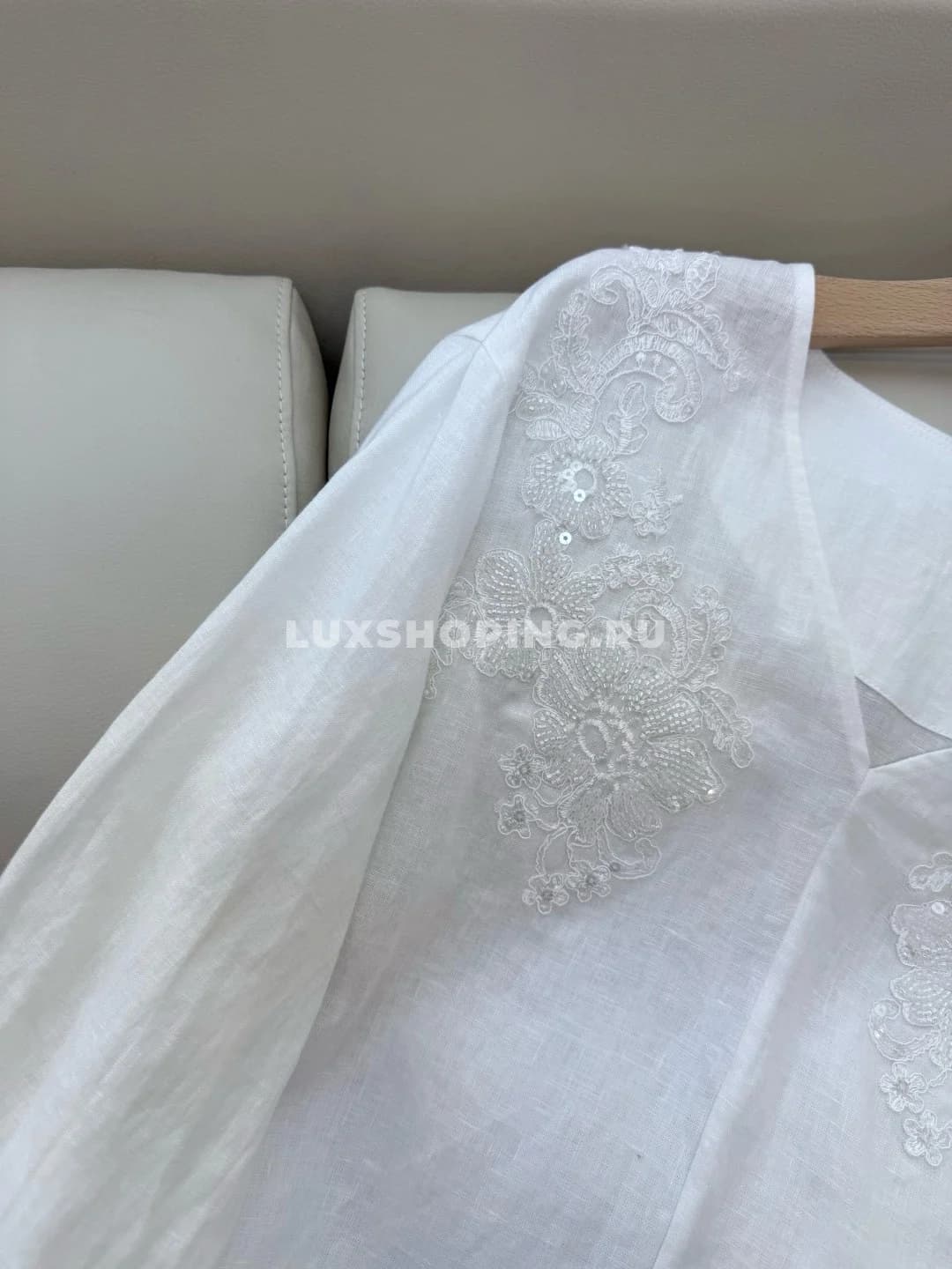 Zimmermann льняной костюм с шортами белый - фото 7