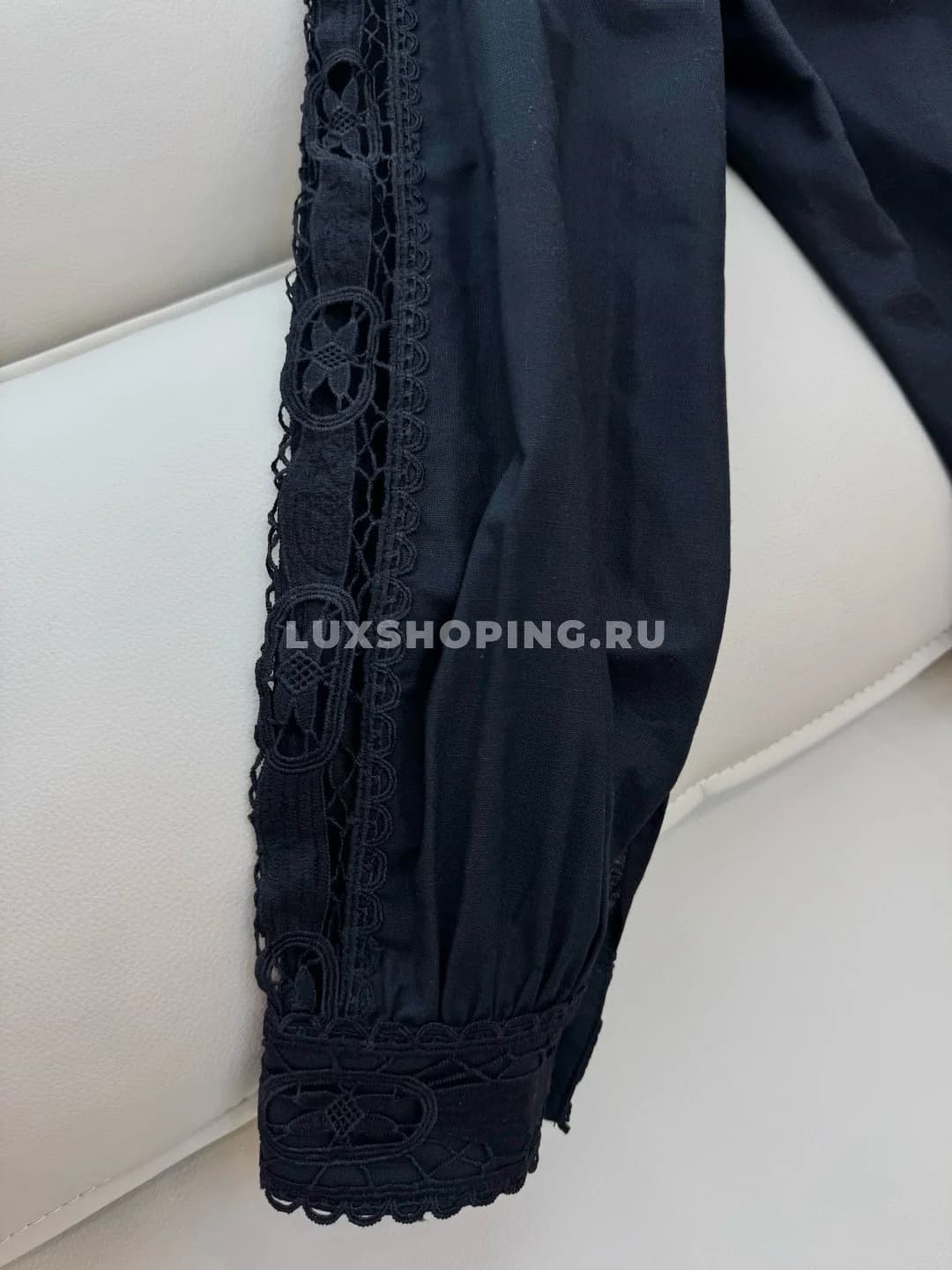 Zimmermann льняной кружевной костюм  с юбкой черный - фото 8