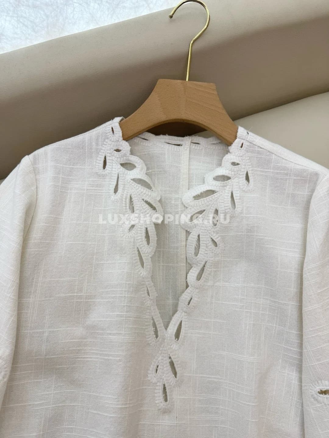 Zimmermann льняной кружевной костюм с шертами белый - фото 9