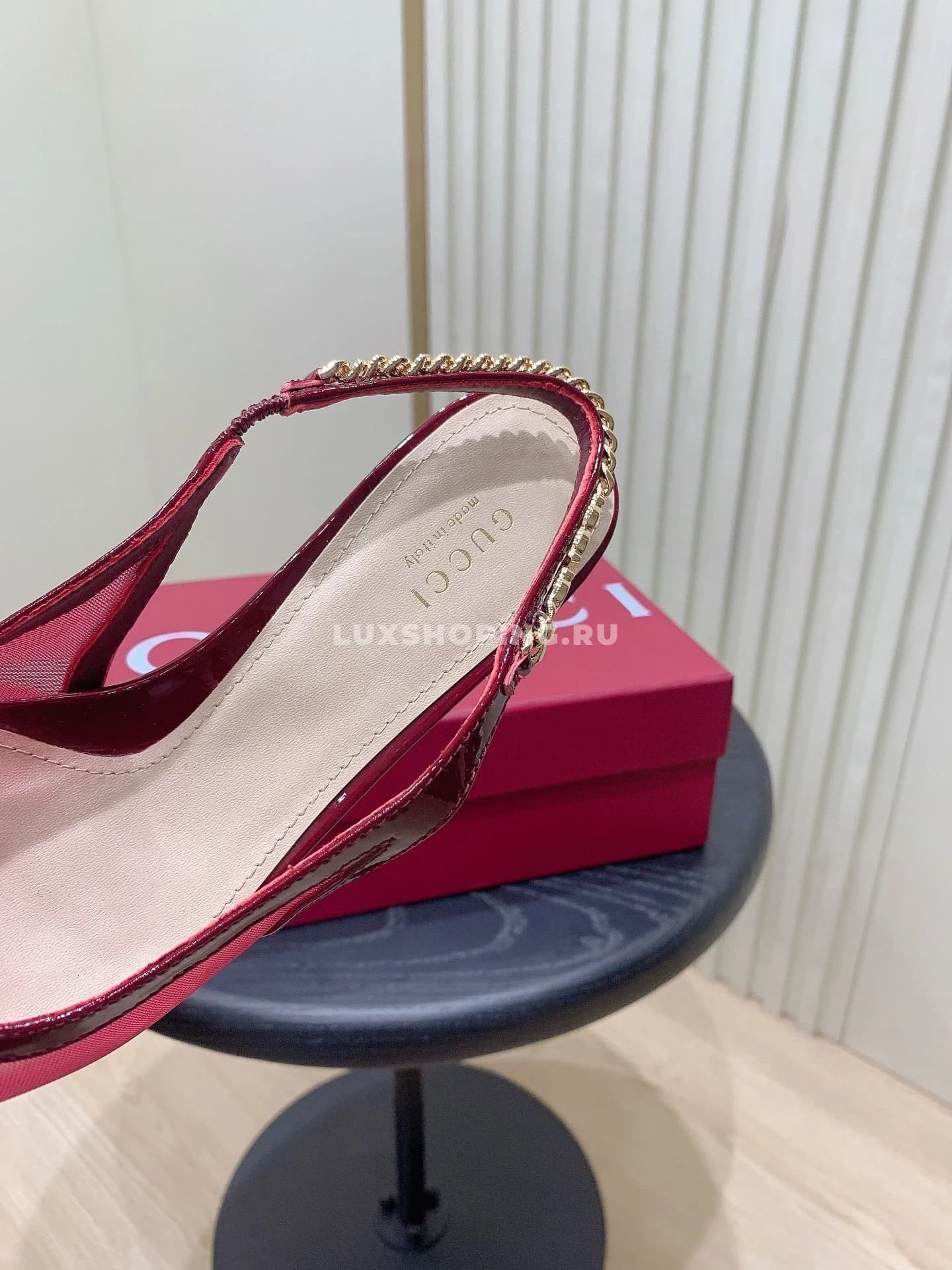 Туфли Gucci на каблуке красные - фото 2