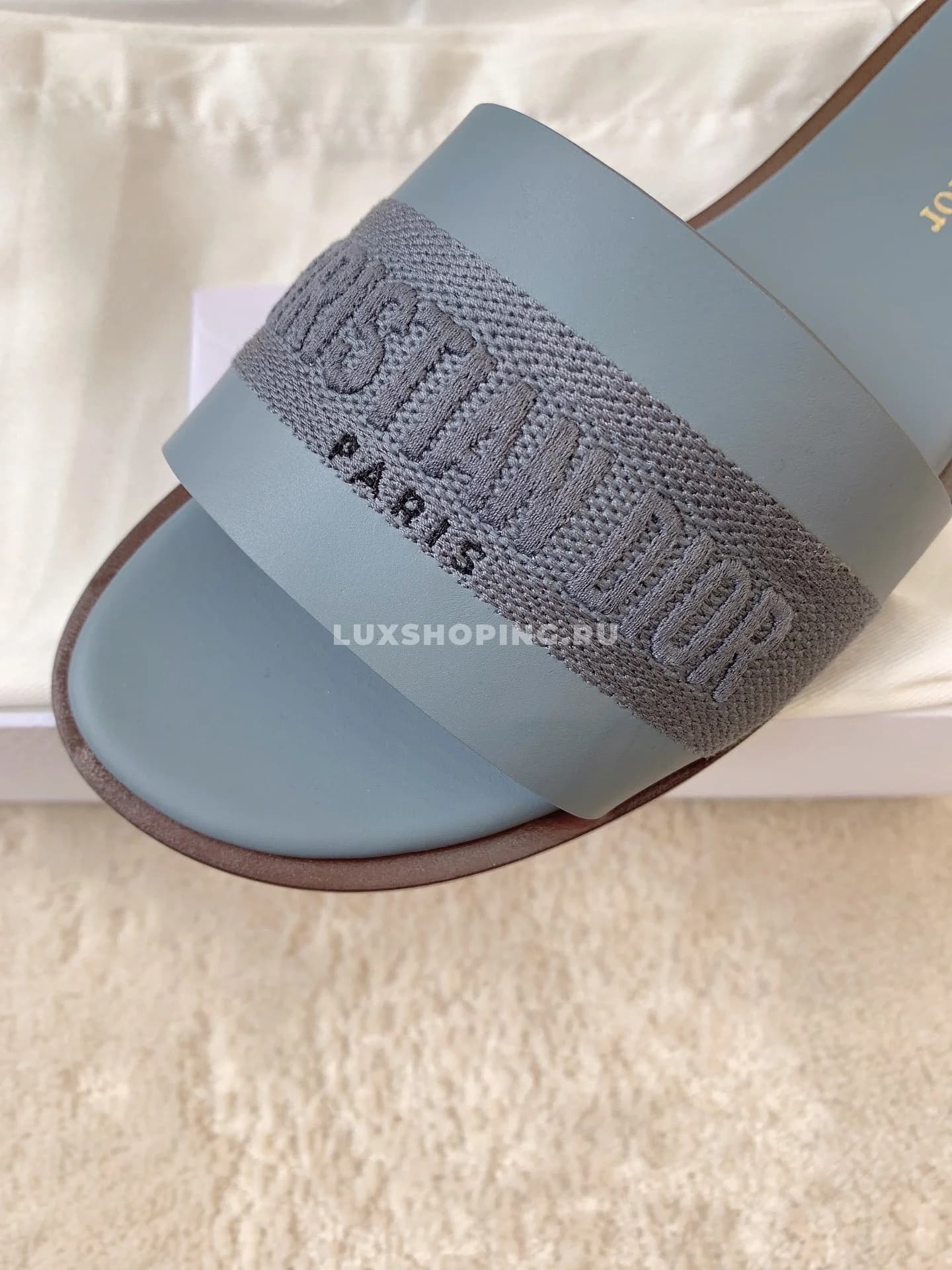 Шлепанцы DIOR SUMMER 24 серые - фото 2