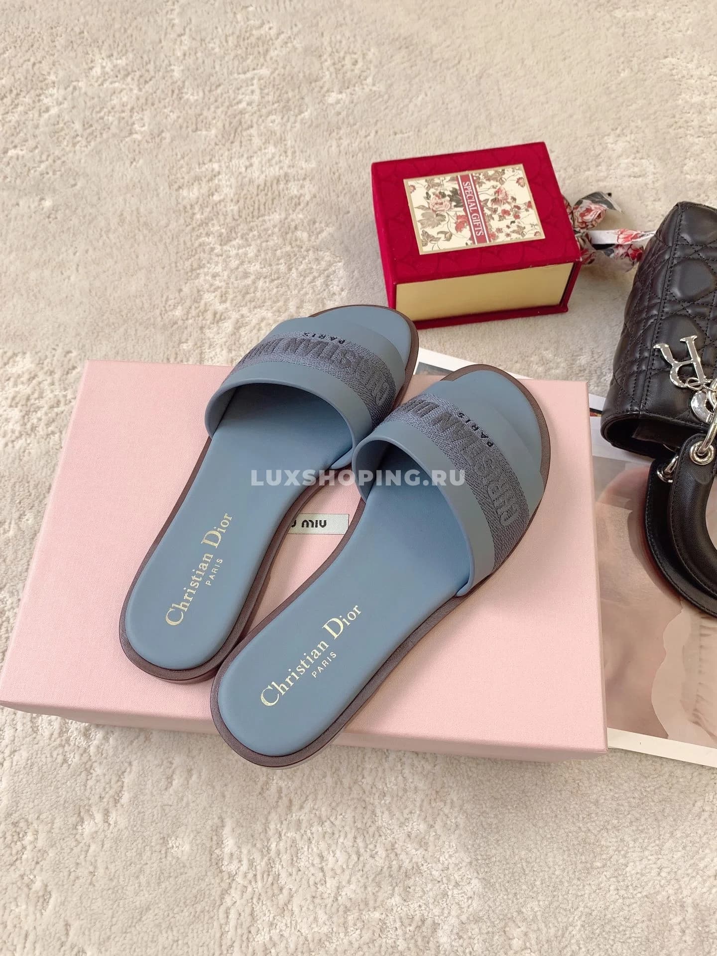 Шлепанцы DIOR SUMMER 24 серые - фото 4