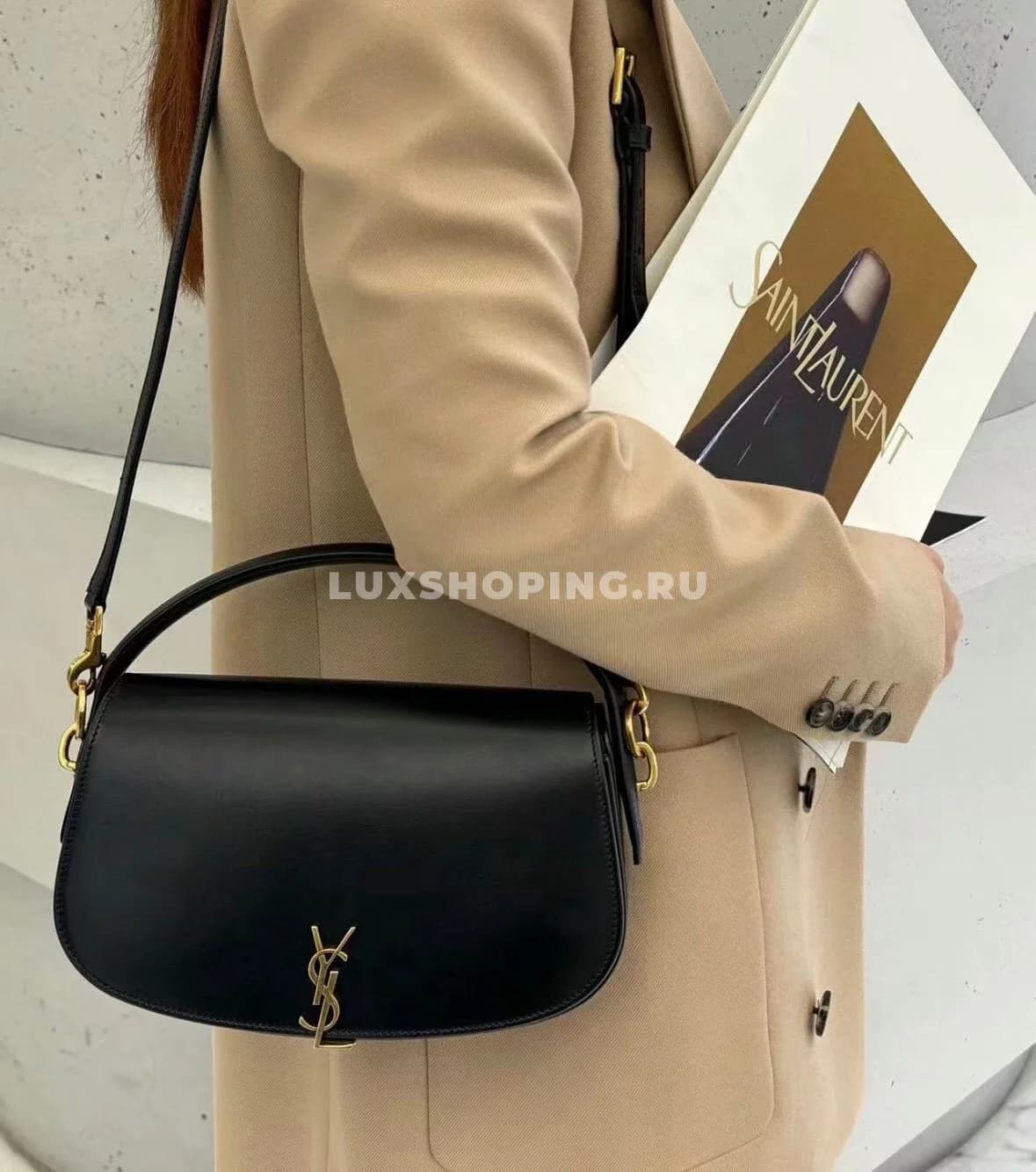 Сумку Voltaire YSL в форме полумесяца 24х15х5см - фото 9