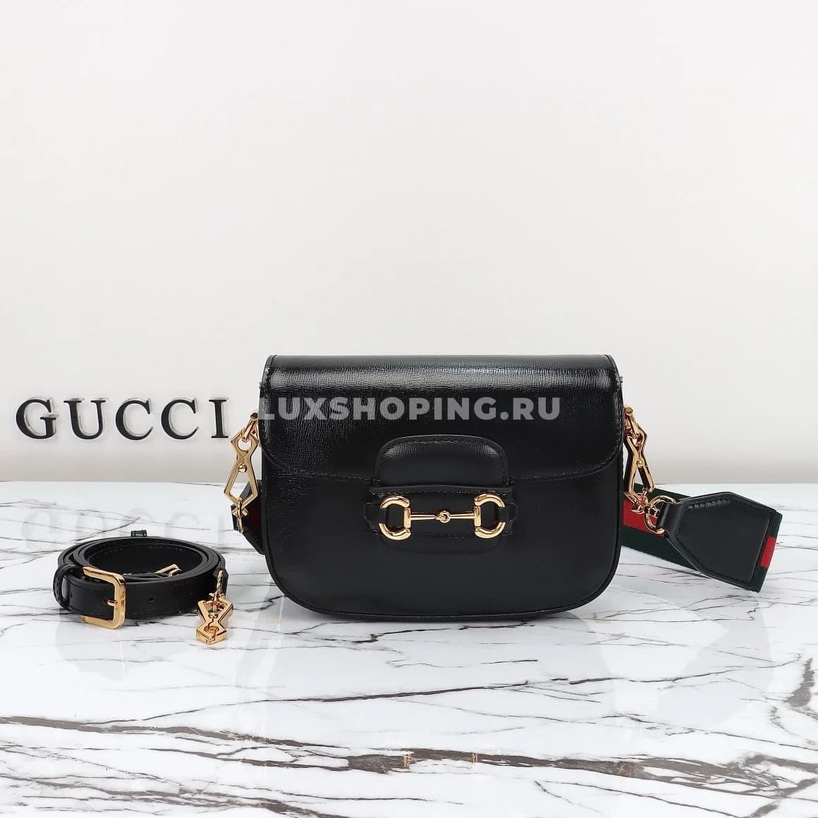 Gucci Horsebit Маленькая Сумка через плечо black