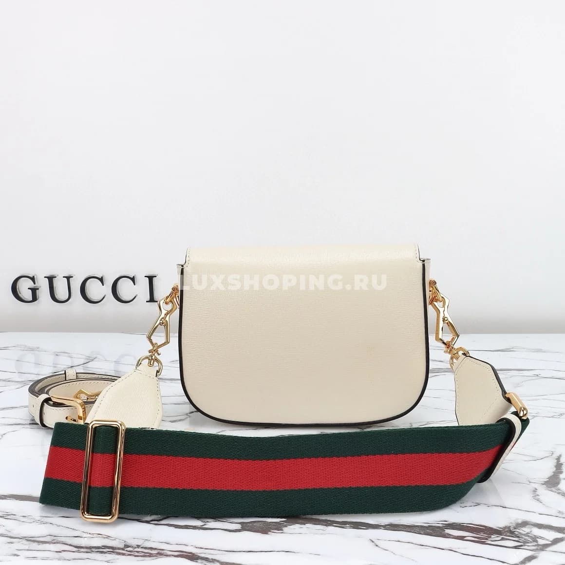 Gucci Horsebit Маленькая Сумка через плечо белый - фото 3