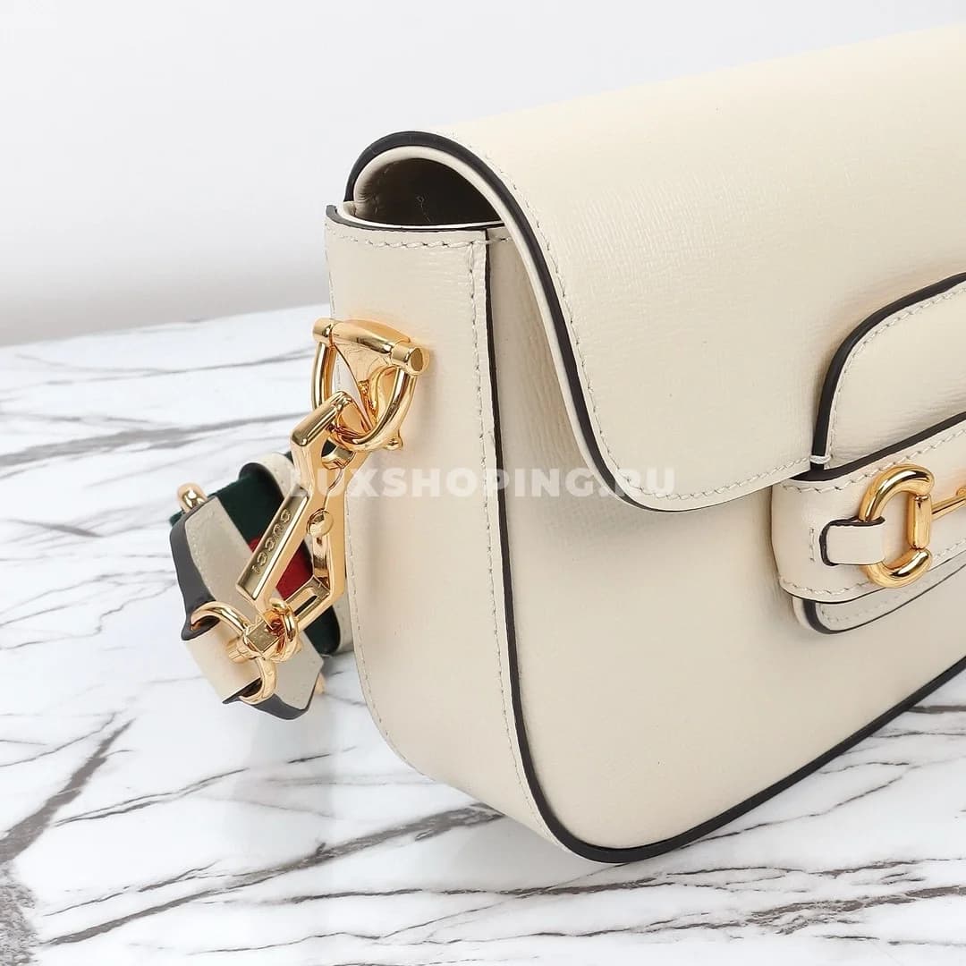 Gucci Horsebit Маленькая Сумка через плечо белый - фото 5