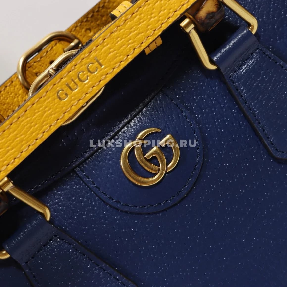 Gucci Сумка-тоут Diana 702721 Синий - фото 4