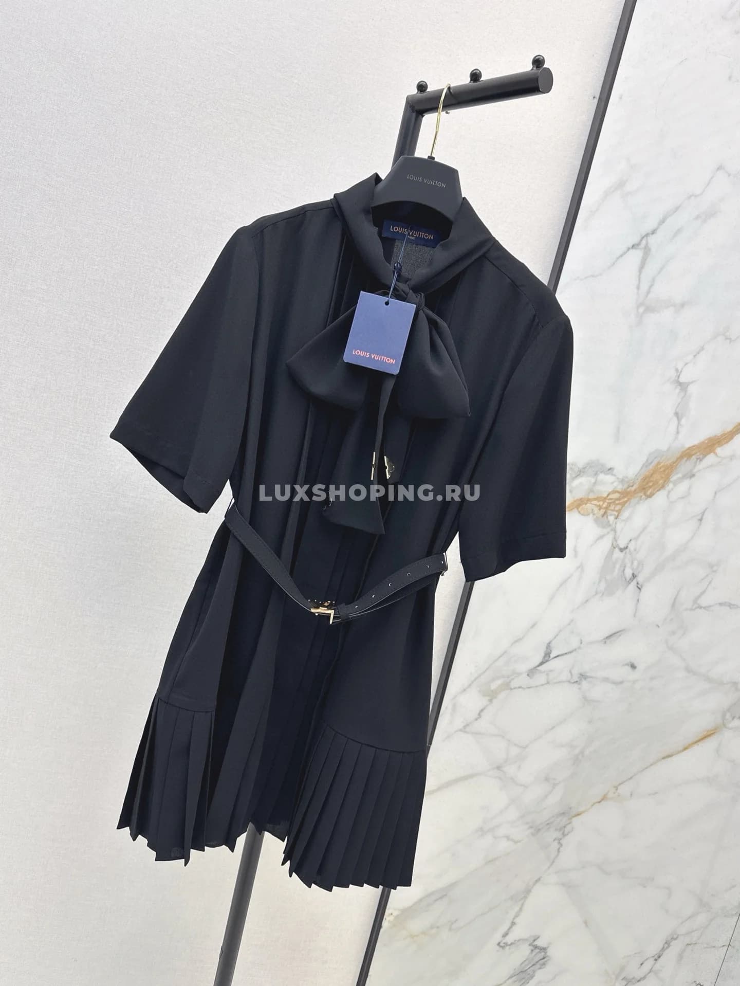 Louis Vuitton платье-плиссе Лавальер черное - фото 4