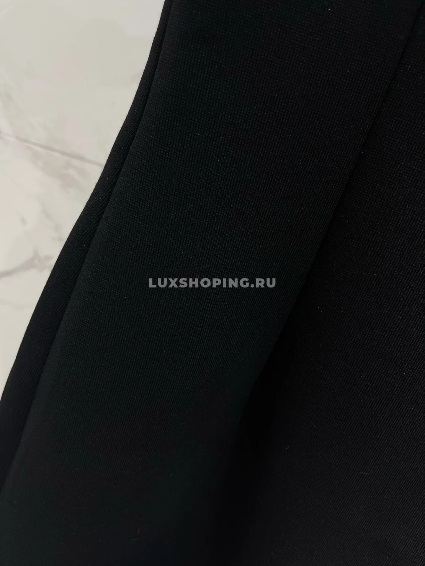 Saint Laurent Платье мини из джерси, украшенное кристаллами черное - фото 9