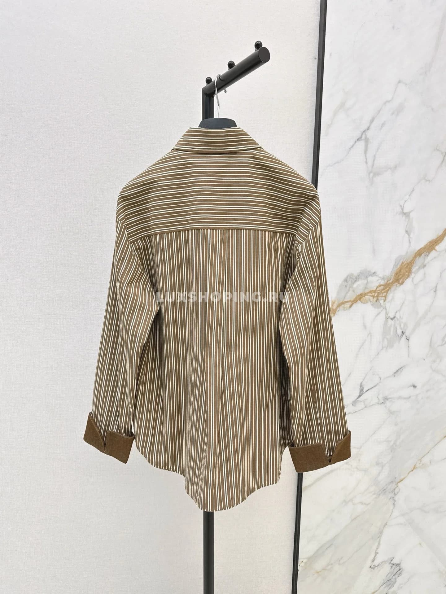 Dior классическая рубашка в полоску - фото 7