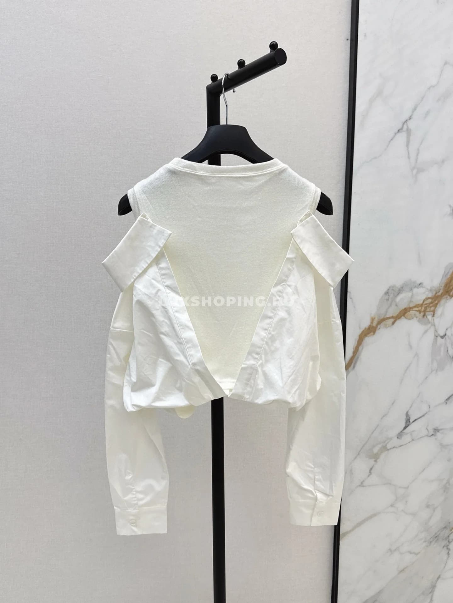 Dior рубашка многослойная белая - фото 8