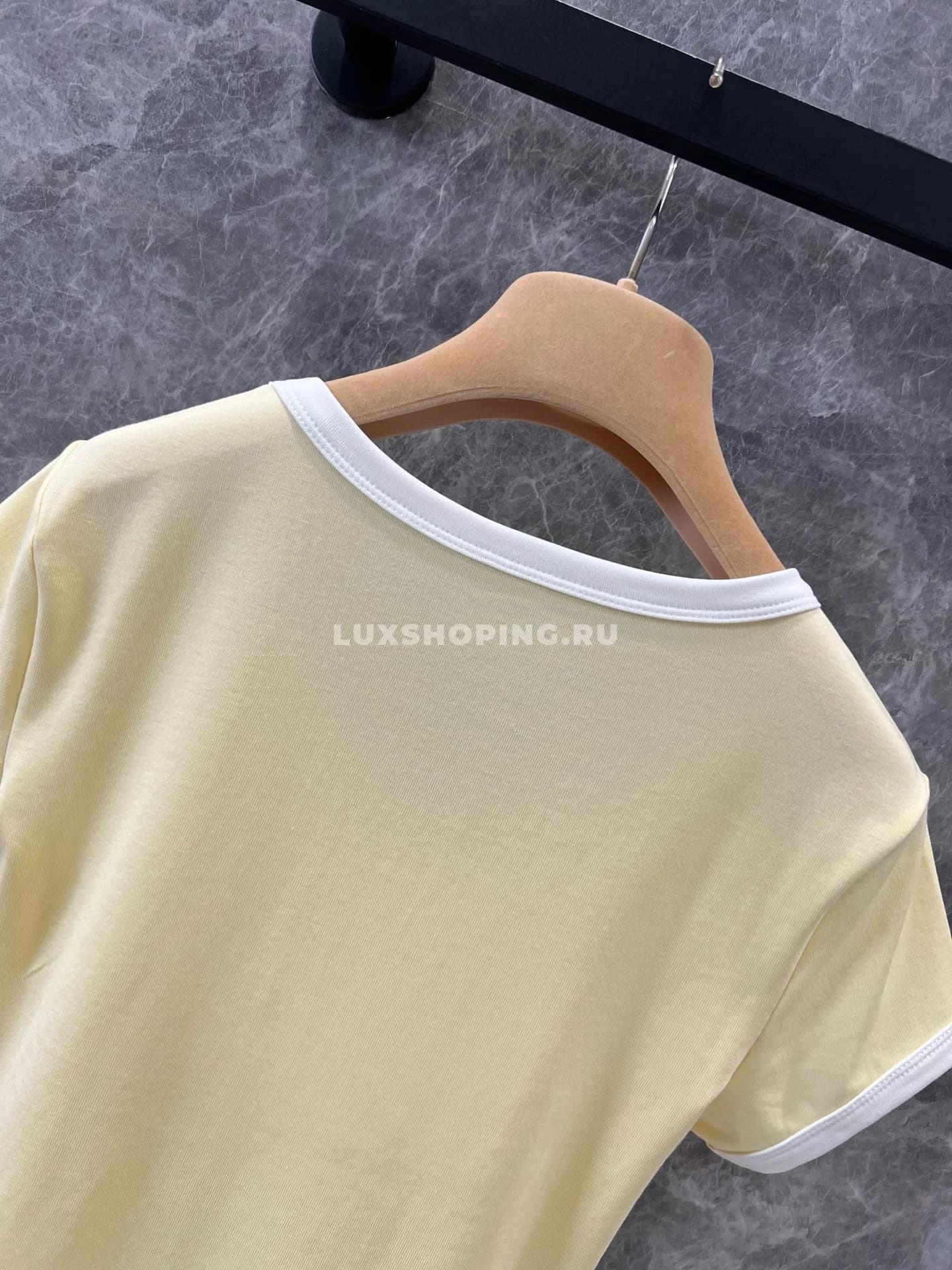 Miu Miu хлопковая футболка с круглым вырезом СЖ - фото 5