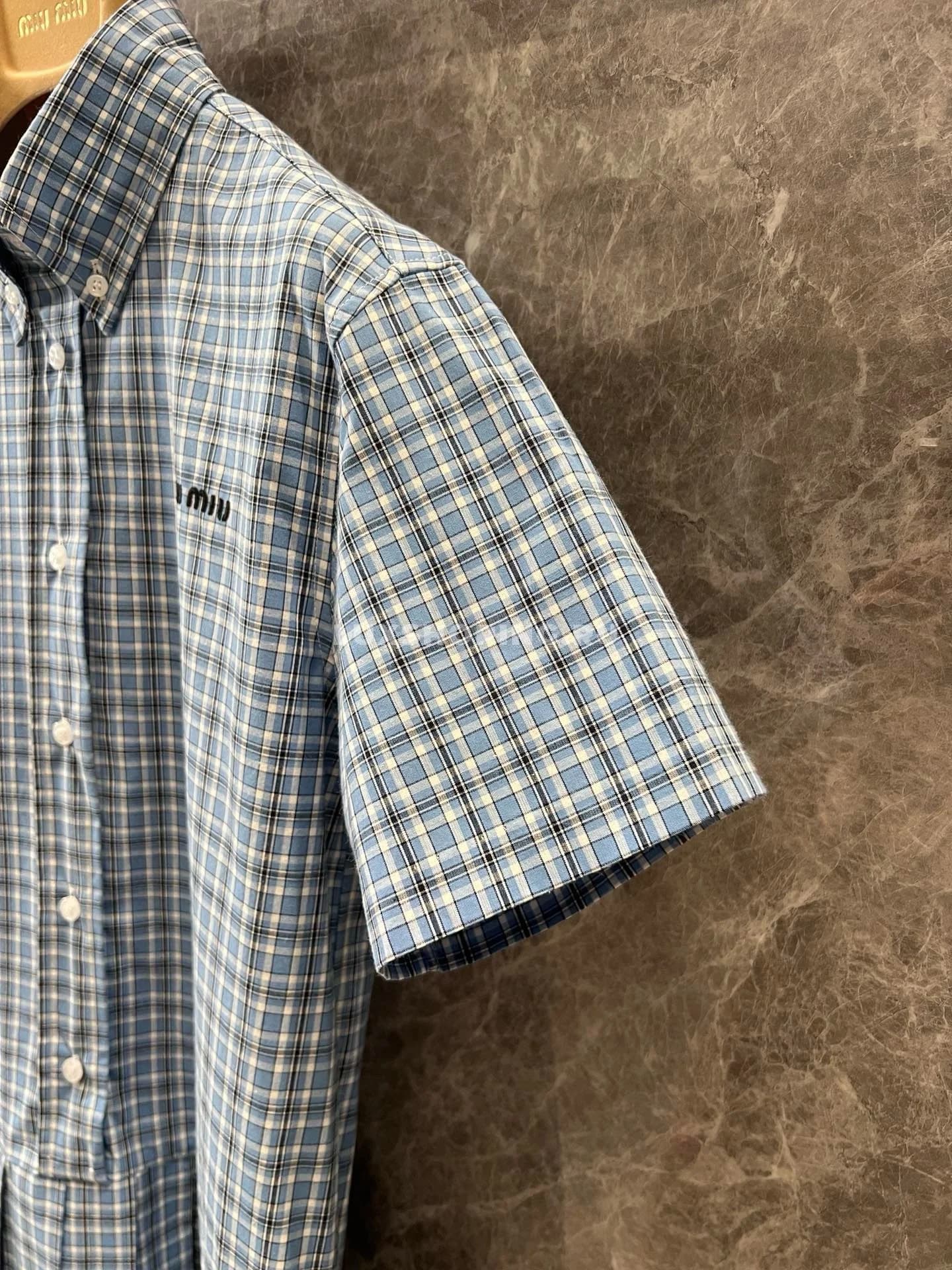 Miu Miu Платье-рубашка в клетку - фото 7