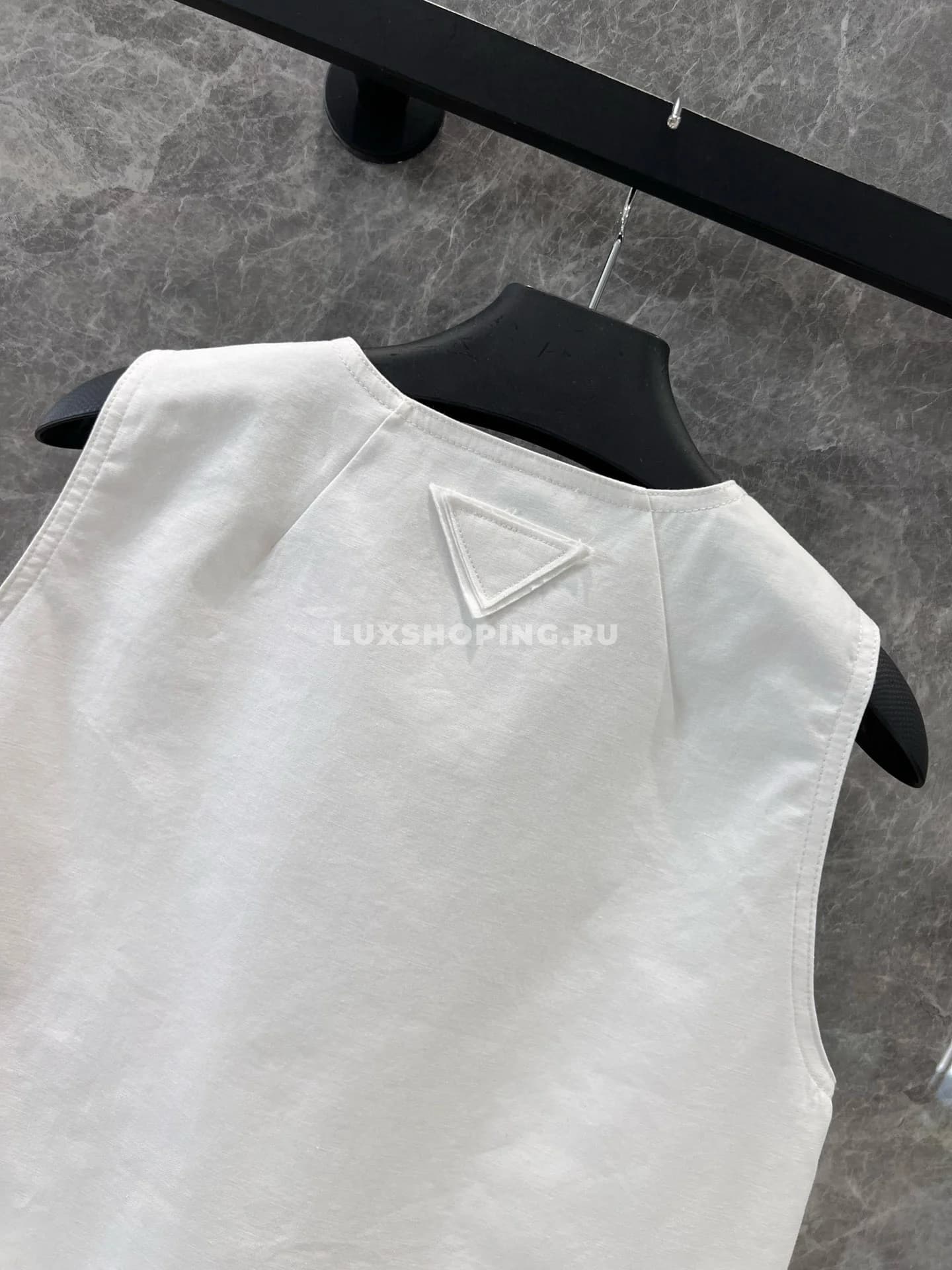 Prada хлопковая безрукавка со шнуровкой - фото 4