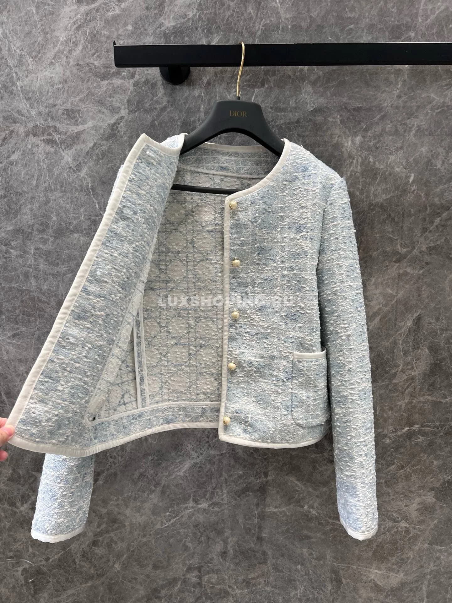 Dior комплект - жакет с длинным рукавом и шорты с плетеным узором - фото 4