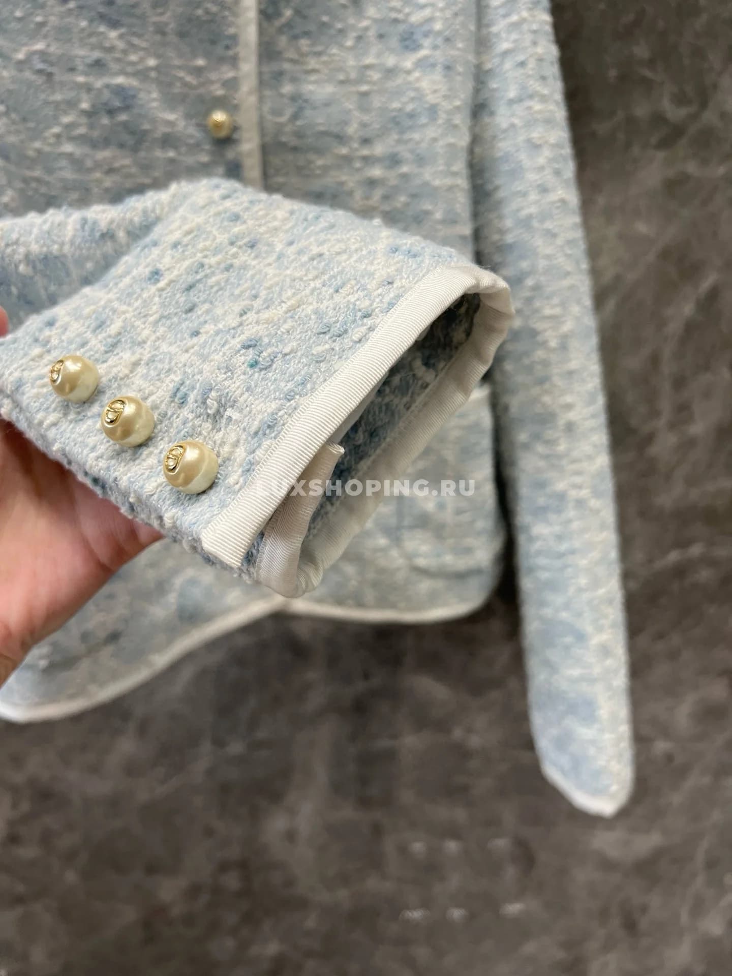 Dior комплект - жакет с длинным рукавом и шорты с плетеным узором - фото 7