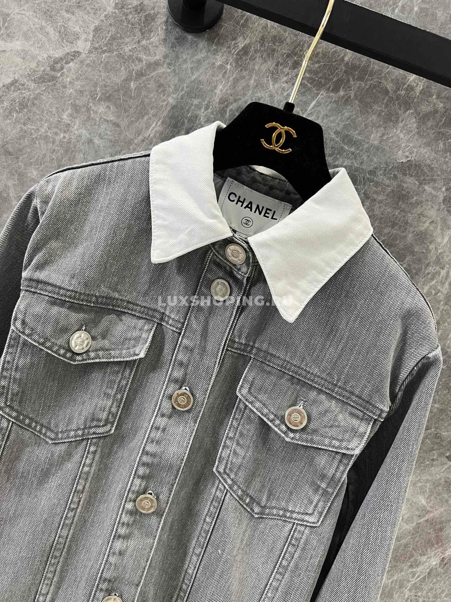 Chanel джинсовый комплект с эффектом многослойности - фото 9