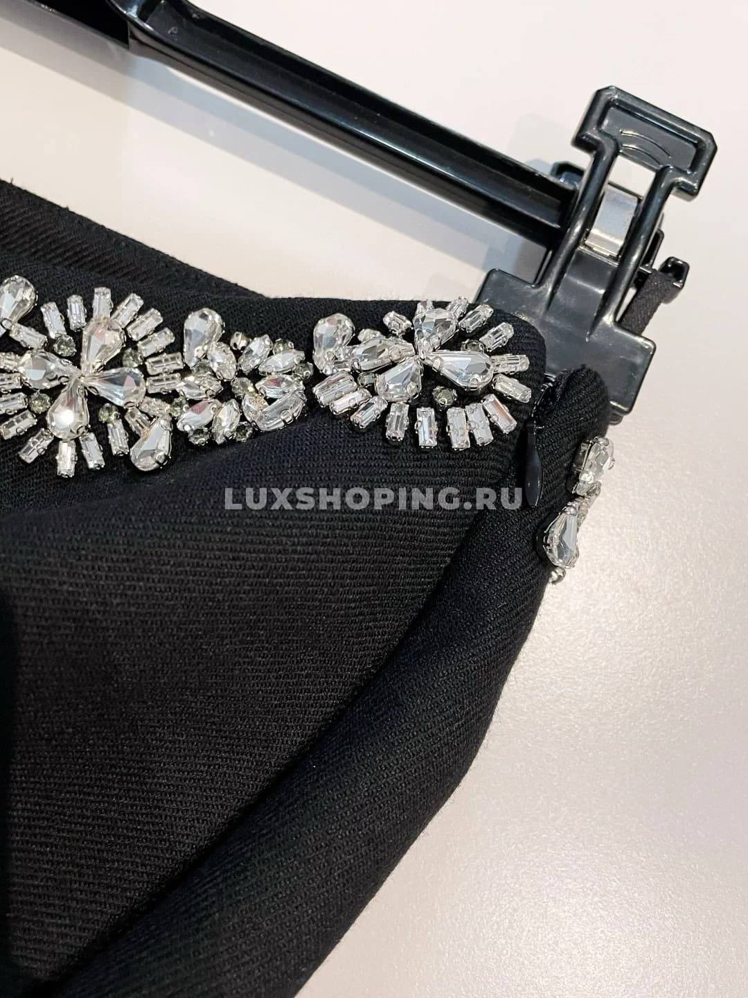 CELINE Черно-белый твидовый костюм с кристаллами - фото 9