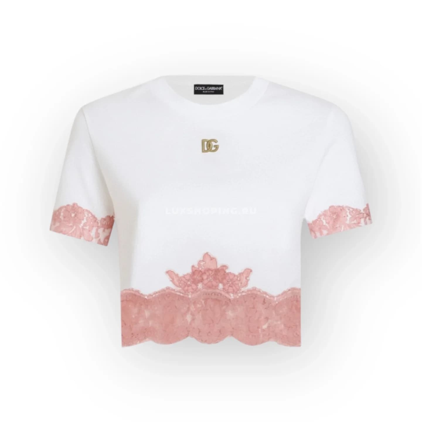 DOLCE &amp; GABBANA элегантная футболка с кружевом