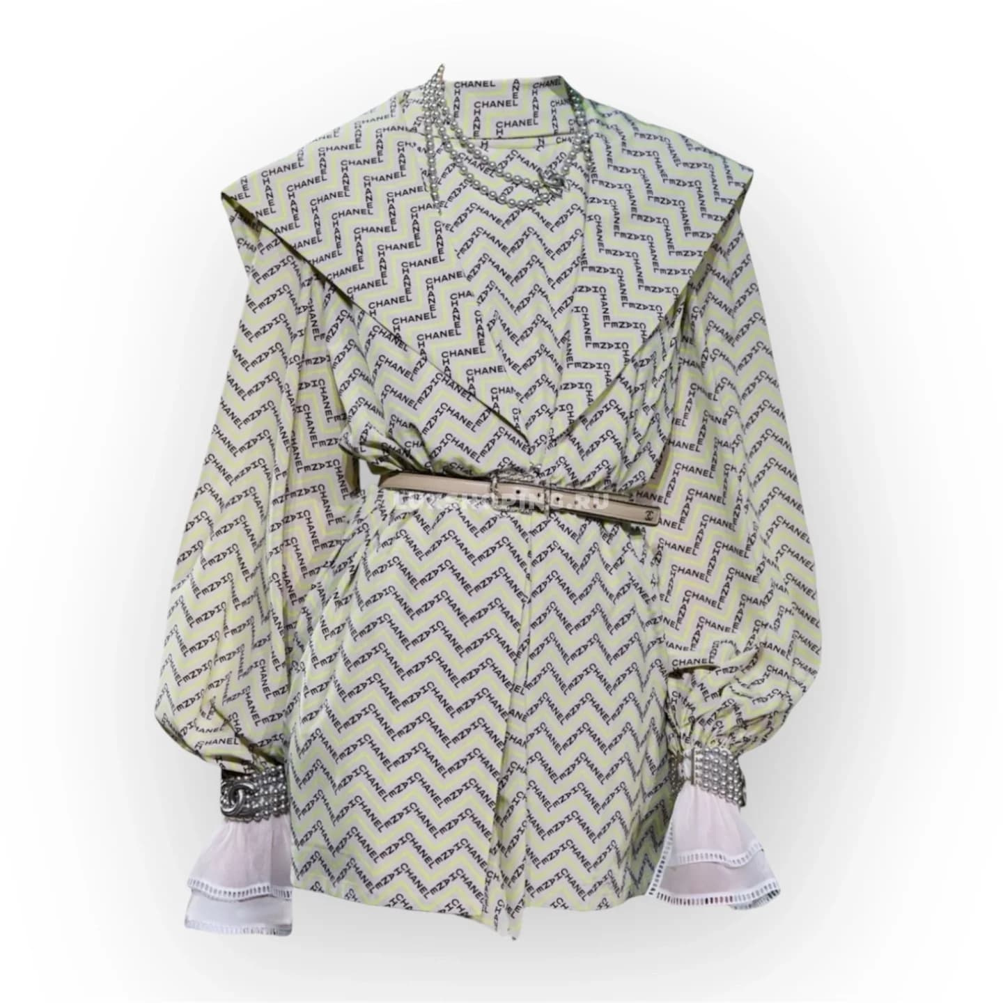 CHANEL Роскошный шелковый кардиган с объемными рукавами