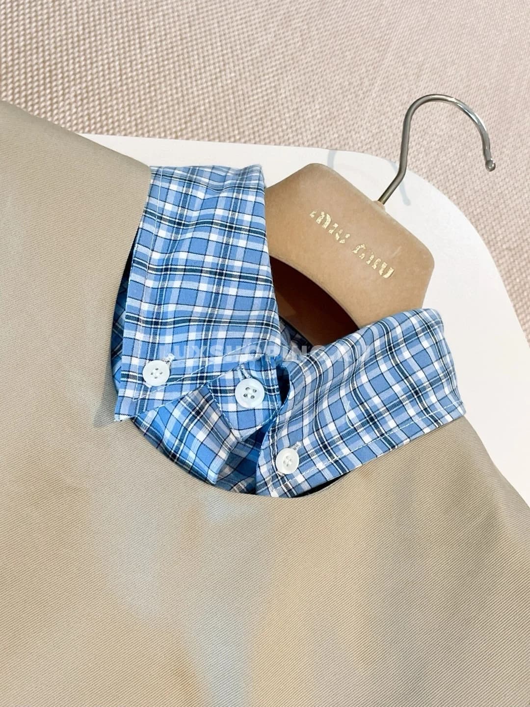 Miu Miu короткое платье с многослойным дизайном - фото 12