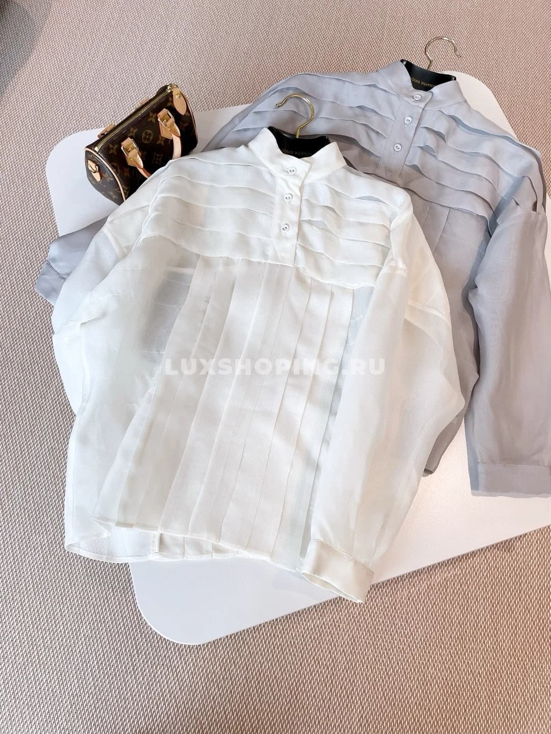 Louis Vuitton Рубашка из шелка в полоску Utility белая - фото 2