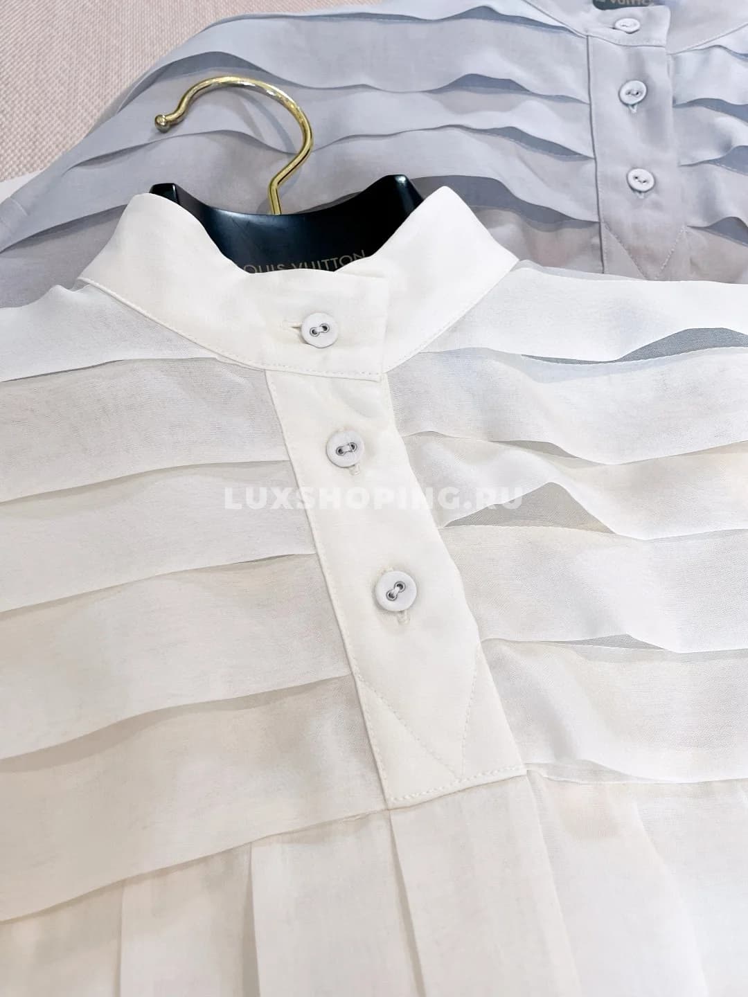 Louis Vuitton Рубашка из шелка в полоску Utility белая - фото 4