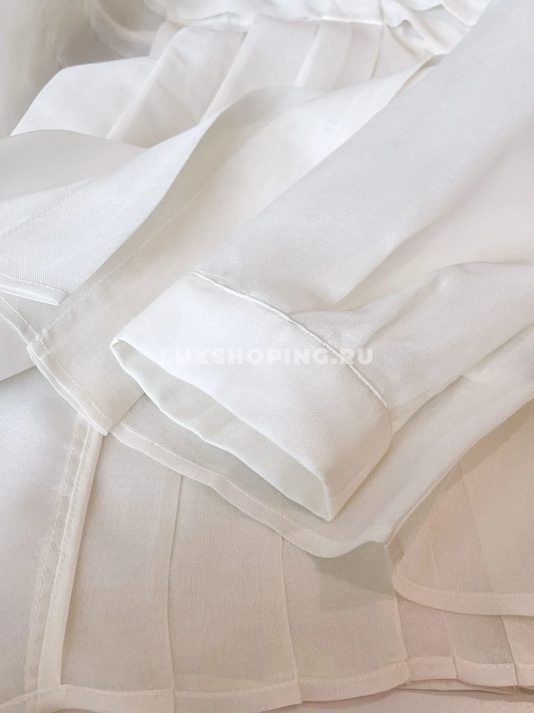 Louis Vuitton Рубашка из шелка в полоску Utility белая - фото 9