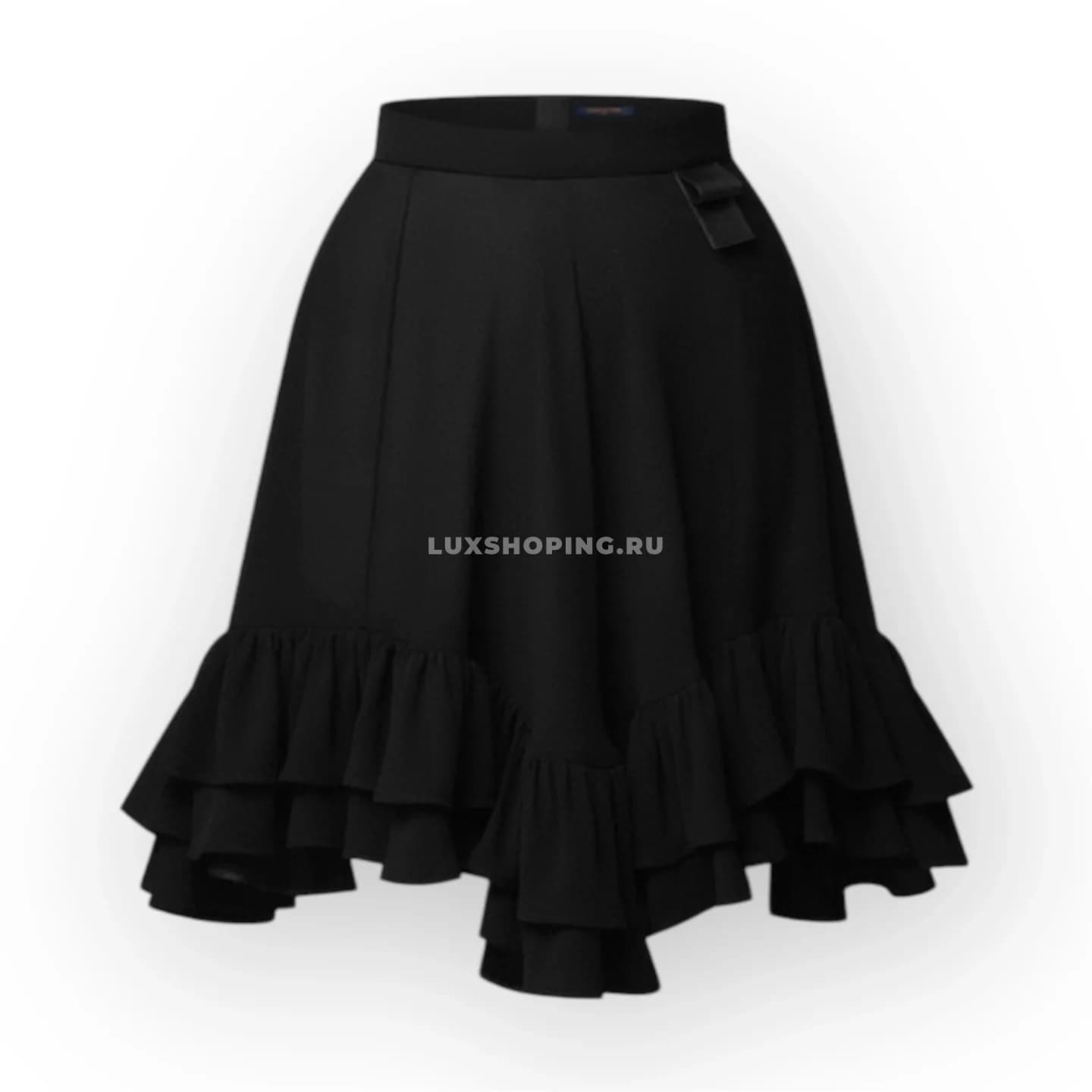 Louis Vuitton Шелковая юбка с фирменным принтом и поясом LV Circle