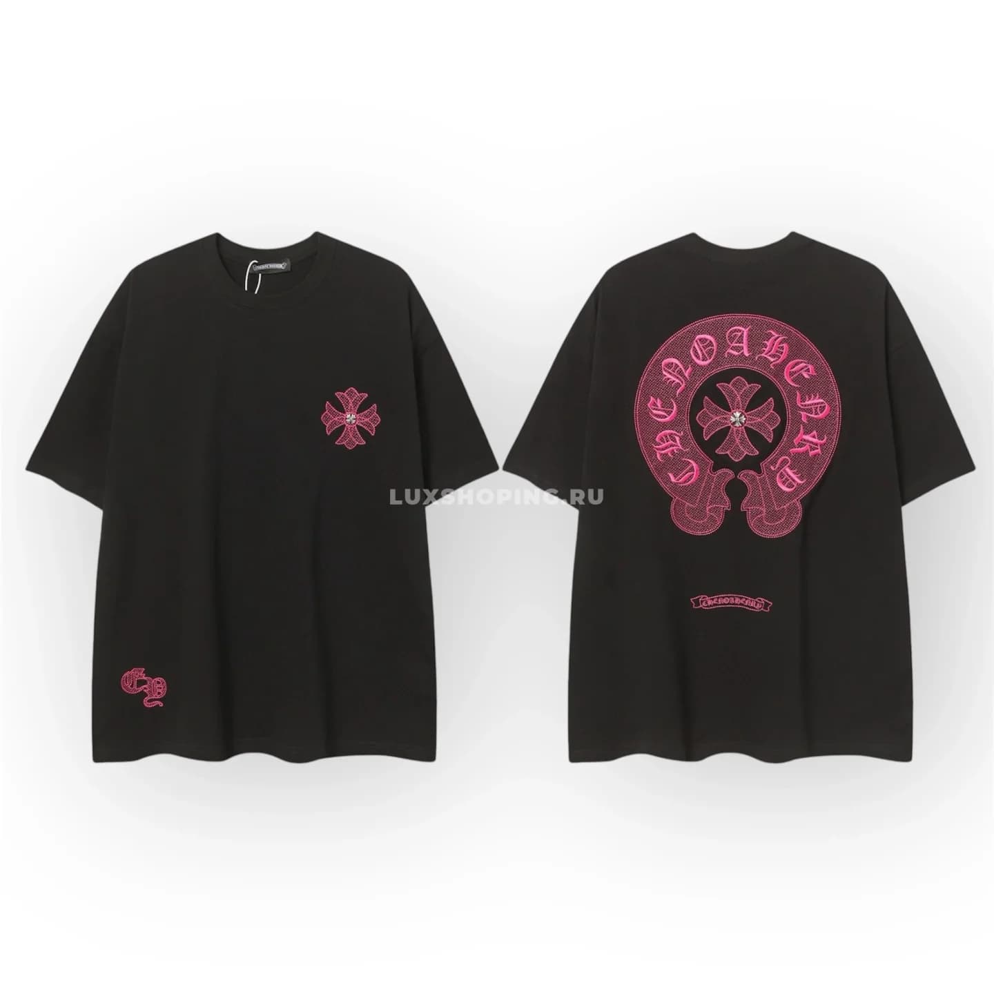 Chrome Hearts Футболка с вышивкой черная