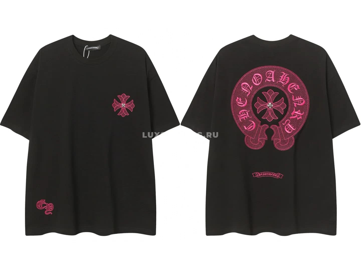 Chrome Hearts Футболка с вышивкой черная - фото 2