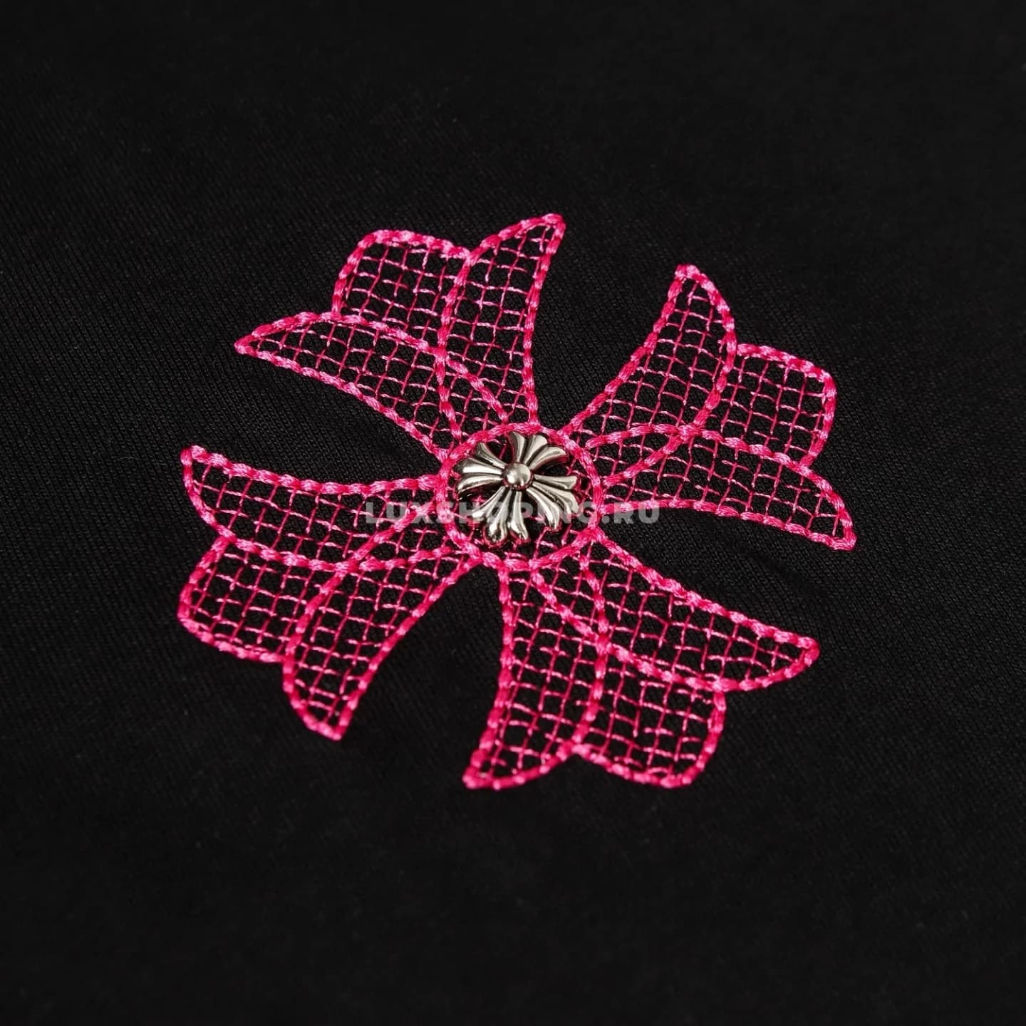 Chrome Hearts Футболка с вышивкой черная - фото 6