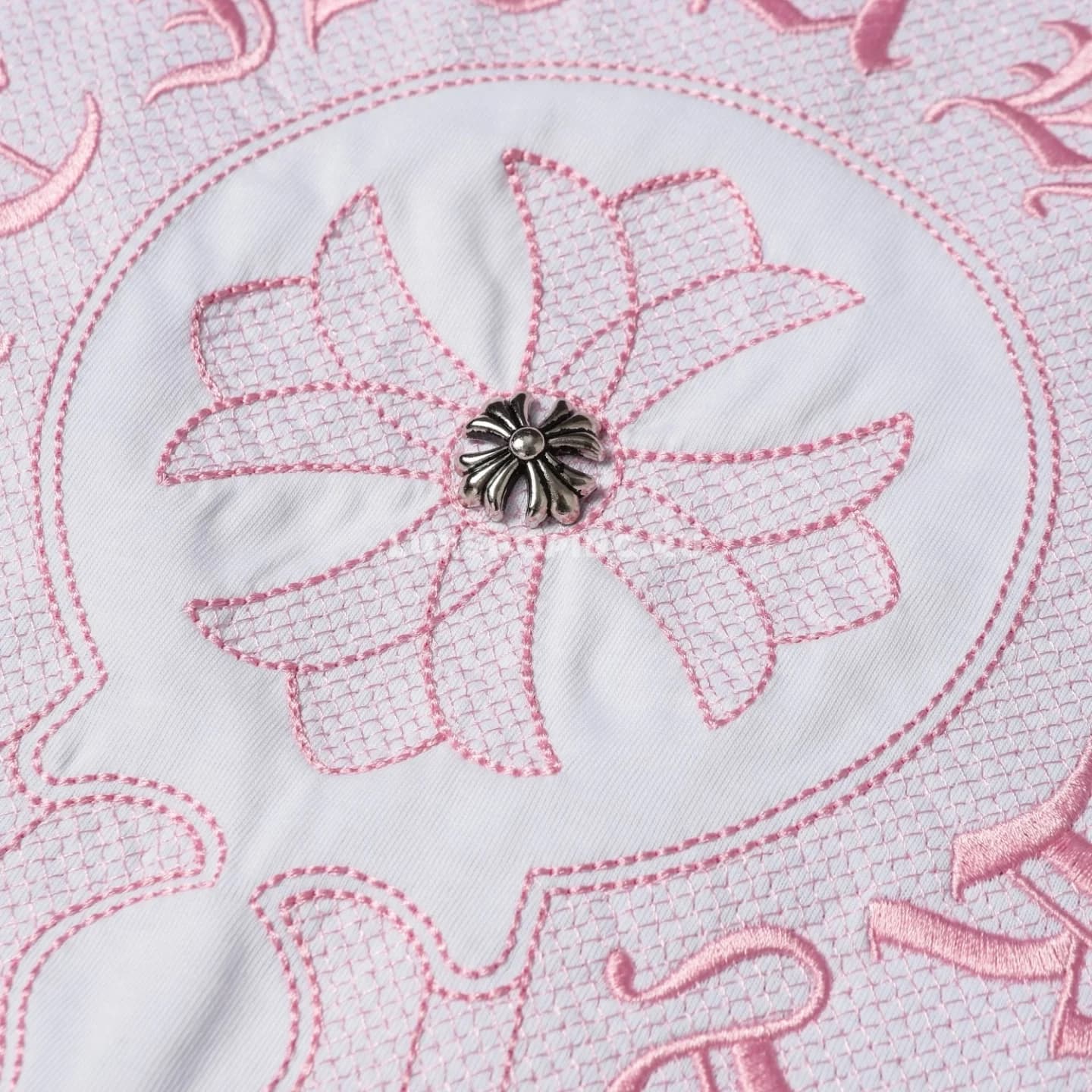 Chrome Hearts Футболка с вышивкой белая - фото 4