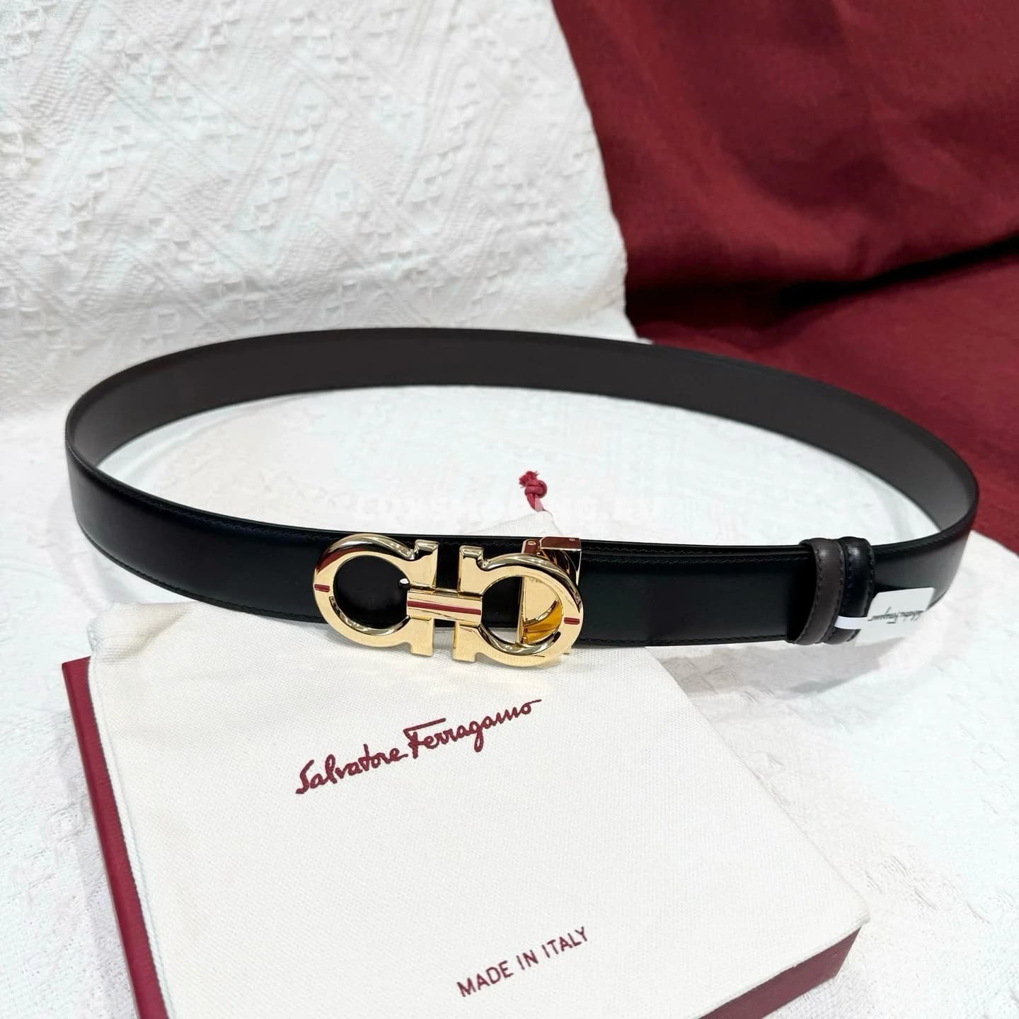 Мужской ремень Salvatore Ferragamo, 3.5 см gold - фото 2