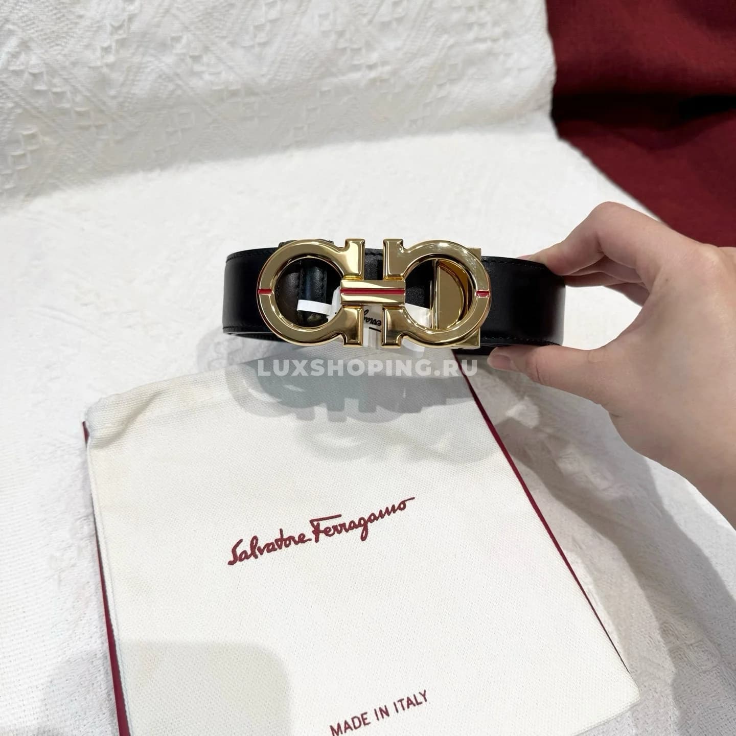 Мужской ремень Salvatore Ferragamo, 3.5 см gold - фото 6